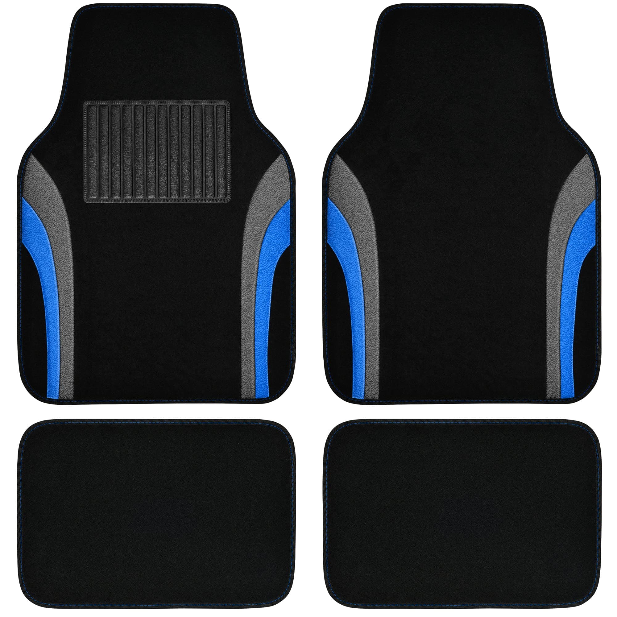 CAR PASS Leather Sporty Car Floor Mats Carpet, Universal Waterproof Automotiv...