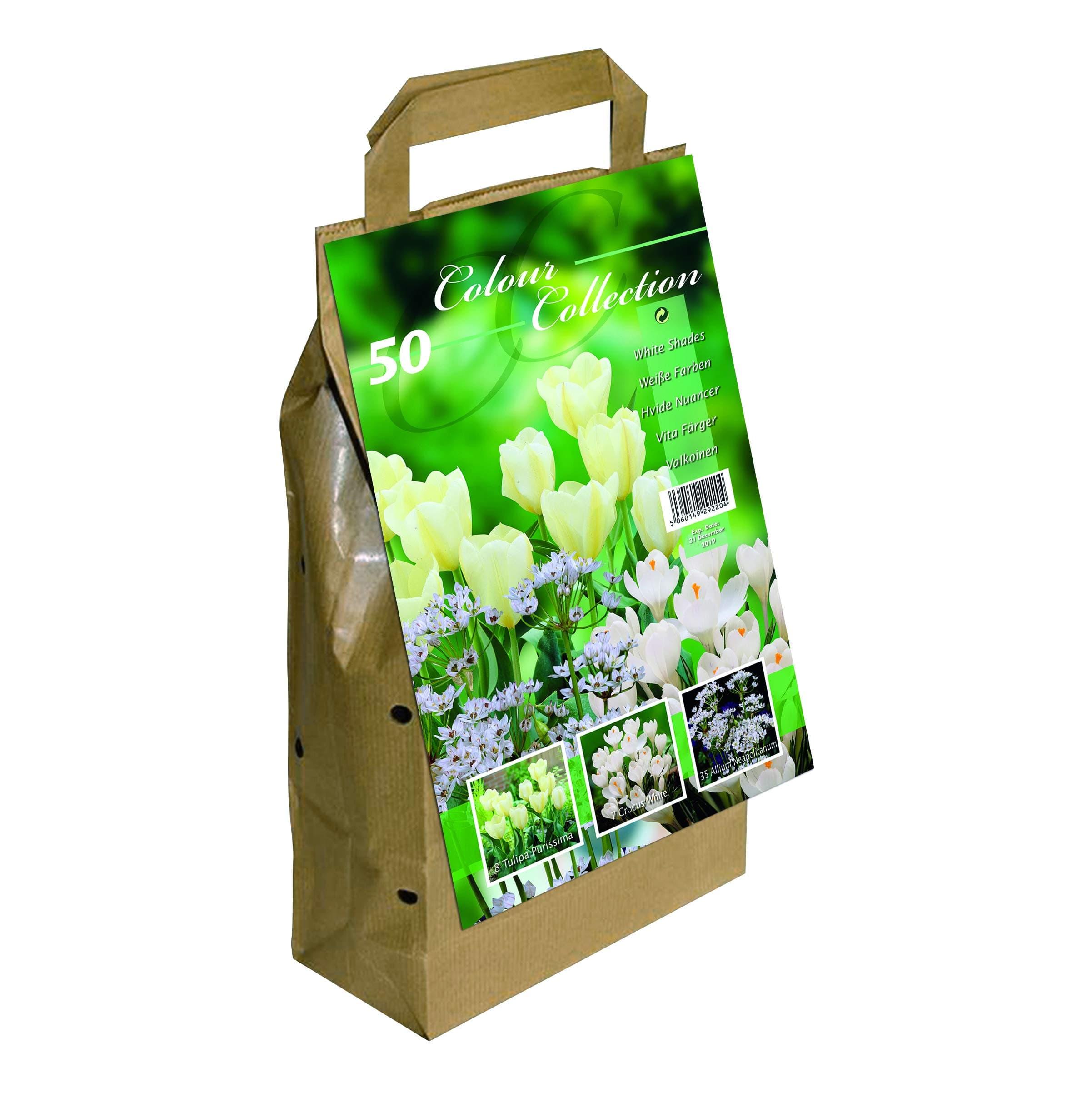 Colour Collection Spring Flower Bulbs - White (Pack of 50)