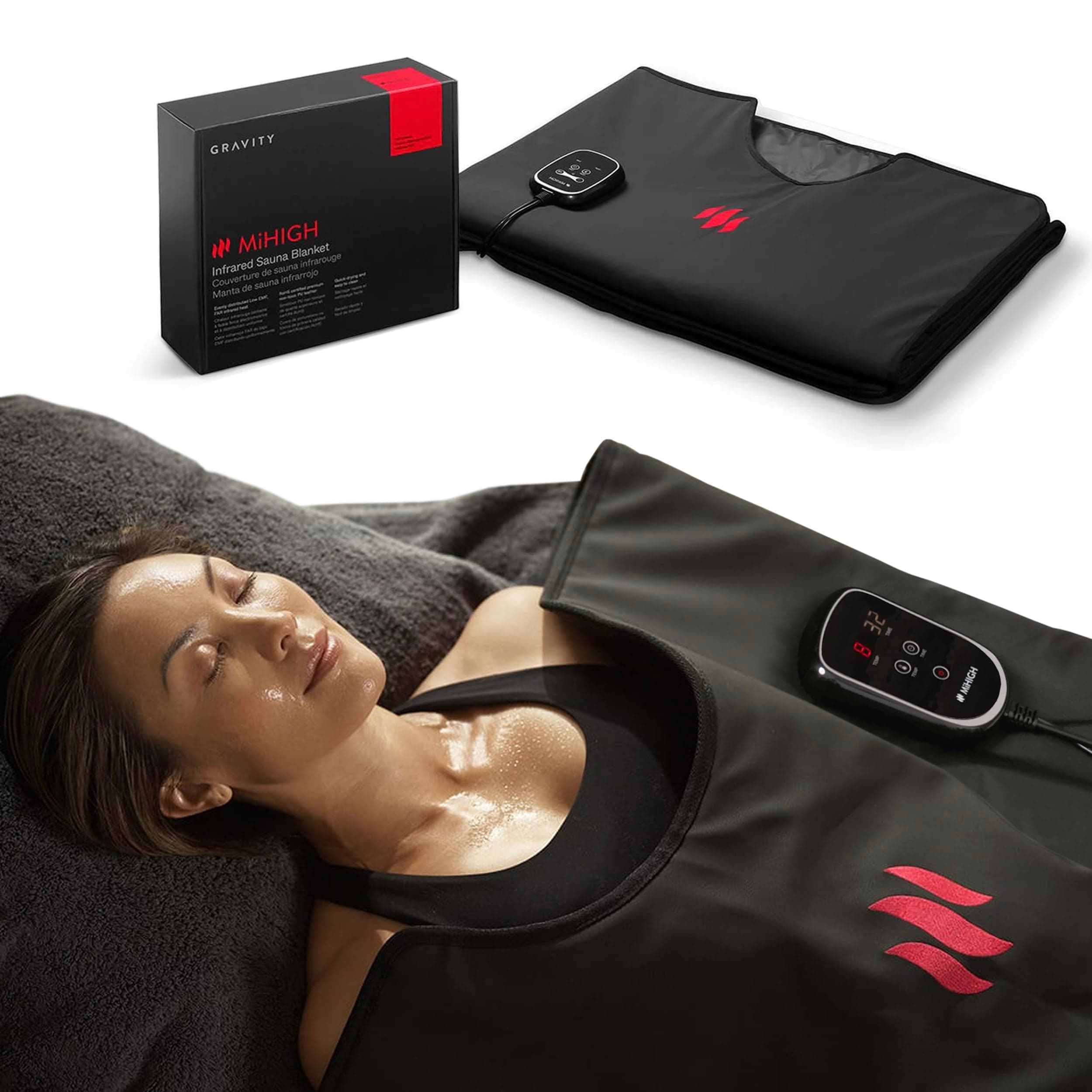 MiHIGH Infrared Portable Sauna Blanket for Exercise Recovery Detoxification General Health Elite Athletes Use Great for All