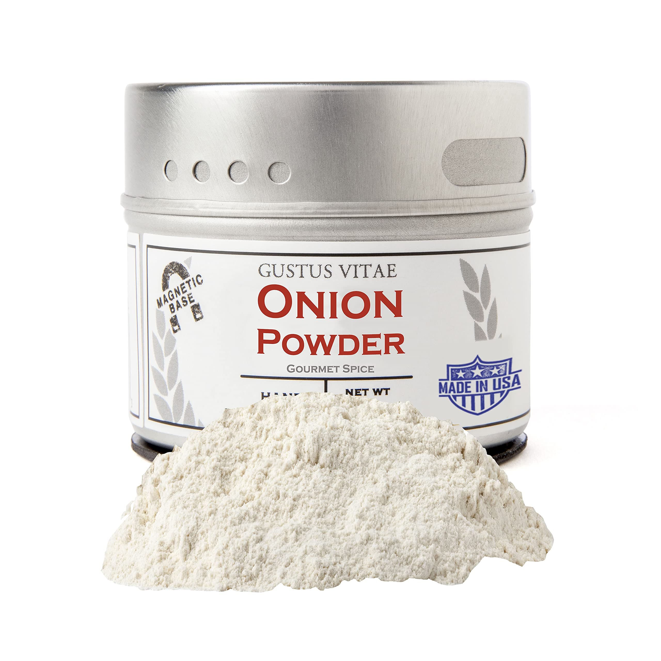 Onion Powder | All Natural, Non GMO | Sustainably Sourced Seasoning, Not Irradiated | Ultra Premium, Single Ingredient Spice | Hand Crafted in Small Batches | Made in USA | GLP-1 Friendly, Gourmet Spice | Gustus Vitae | #15