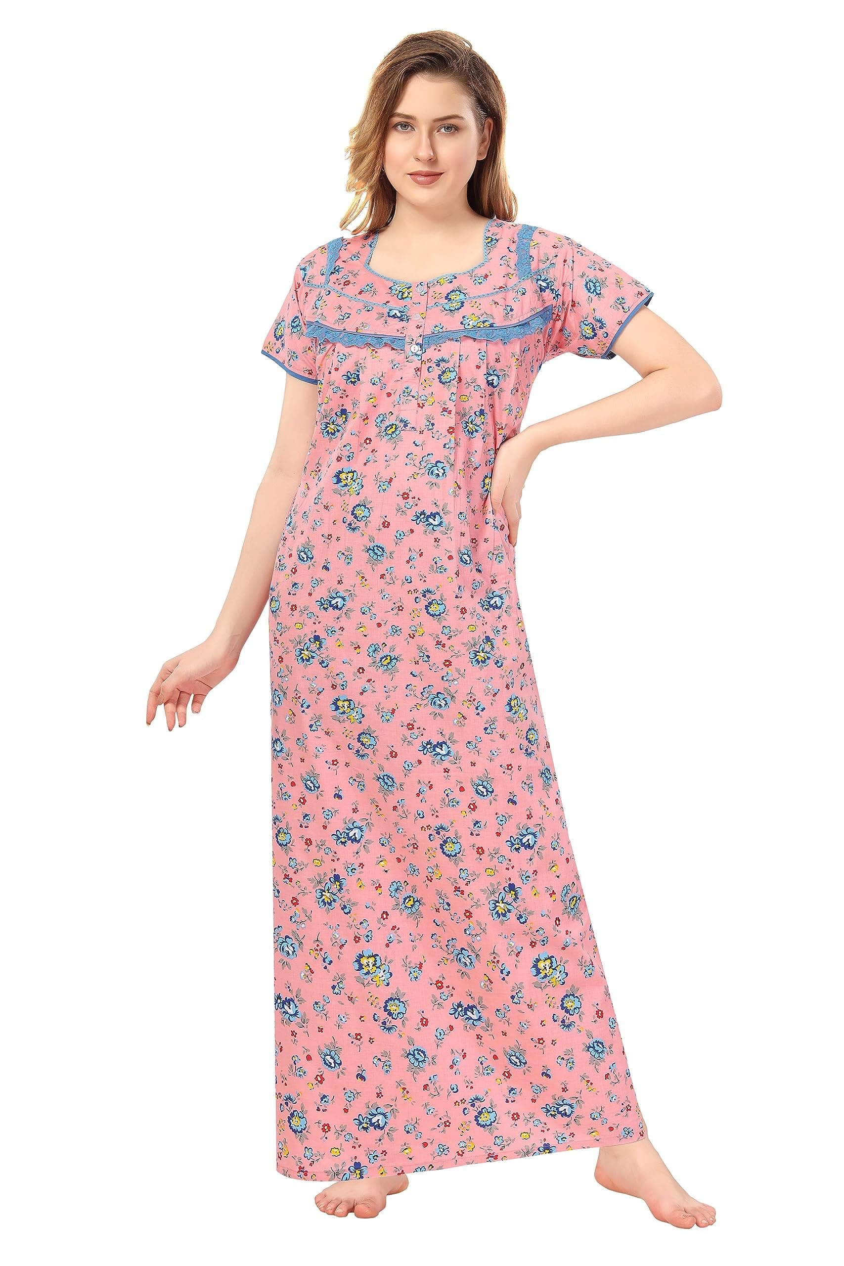 Women's Cotton Floral Maxi Nightgowns/Nighty