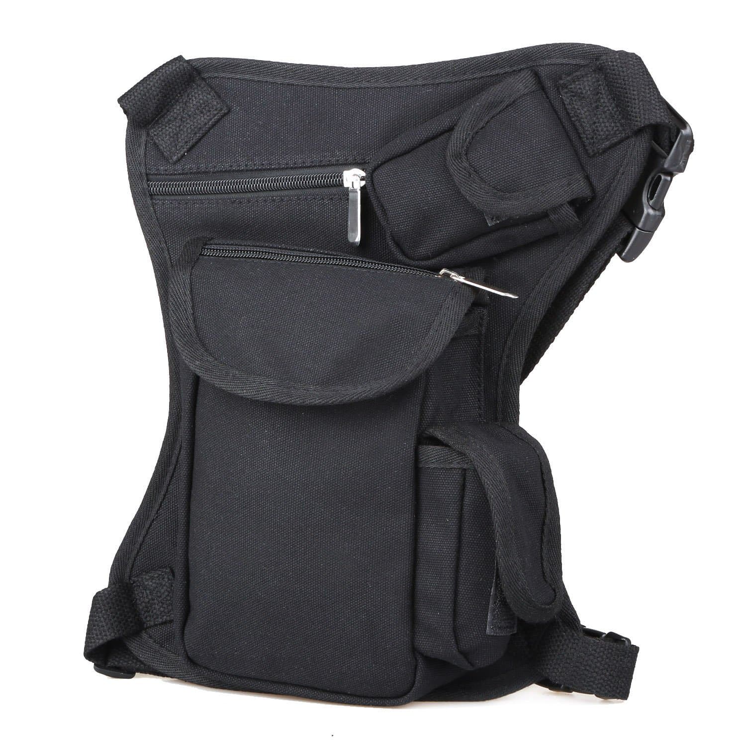 Men's Outdoor Multifunction Sport Drop Leg Bag Retro Canvas Waist Bag Motorcycle Tactical Money Belt Bike Cycling Fanny Pack