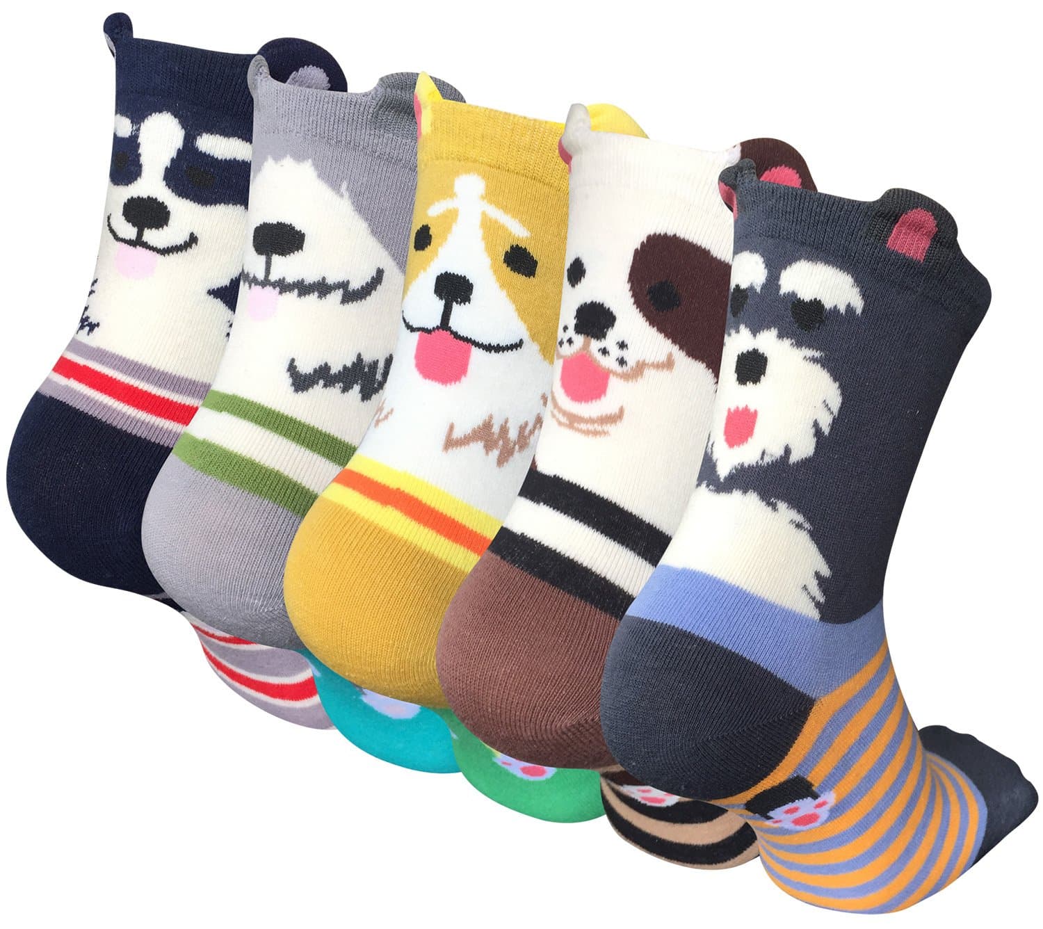 Women Socks Funny Cute Animal Ladies Sock Cat Dog Socks Gifts for Women Christmas Birthday, One Size