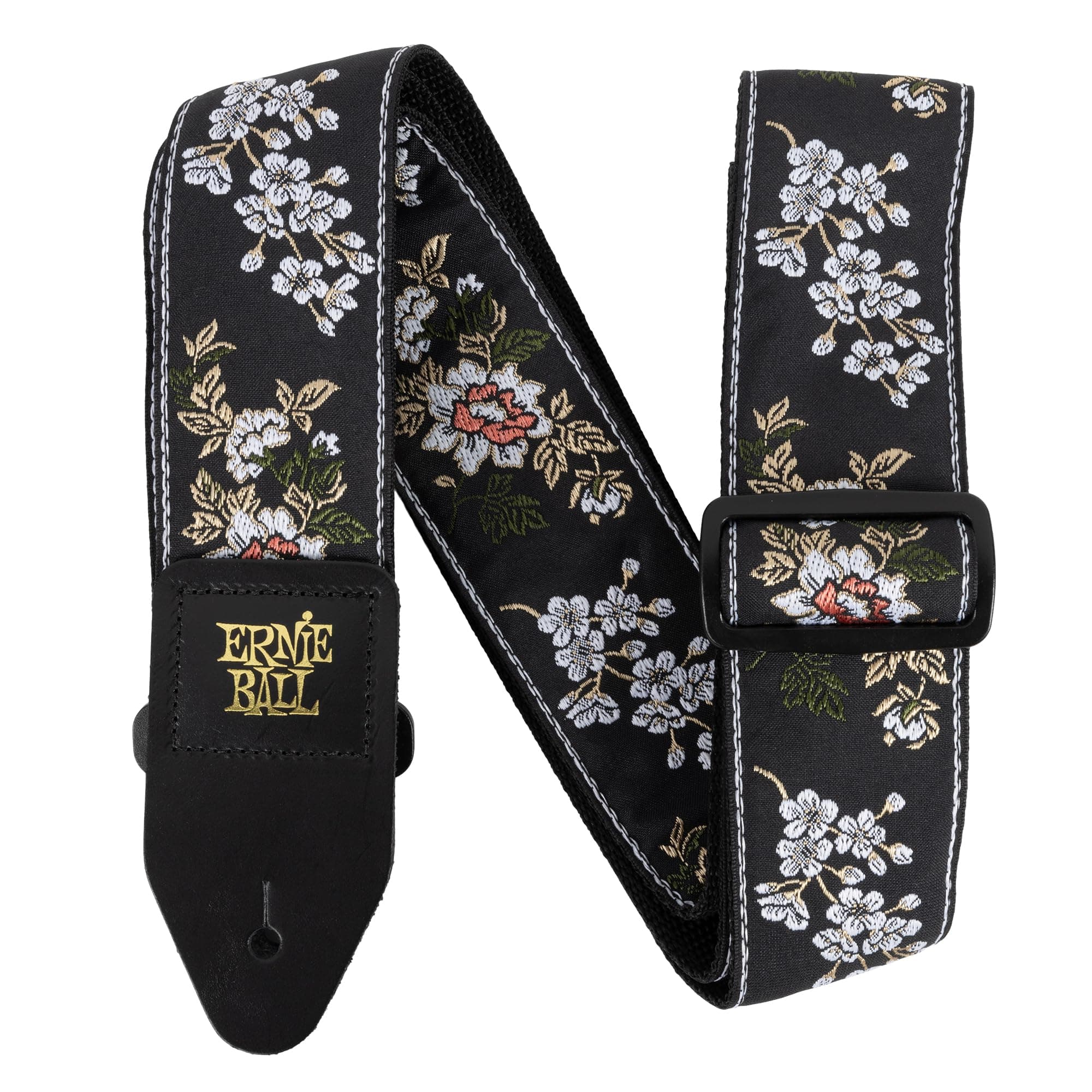 Ernie Ball Jacquard Guitar/Bass Strap - White Blossom