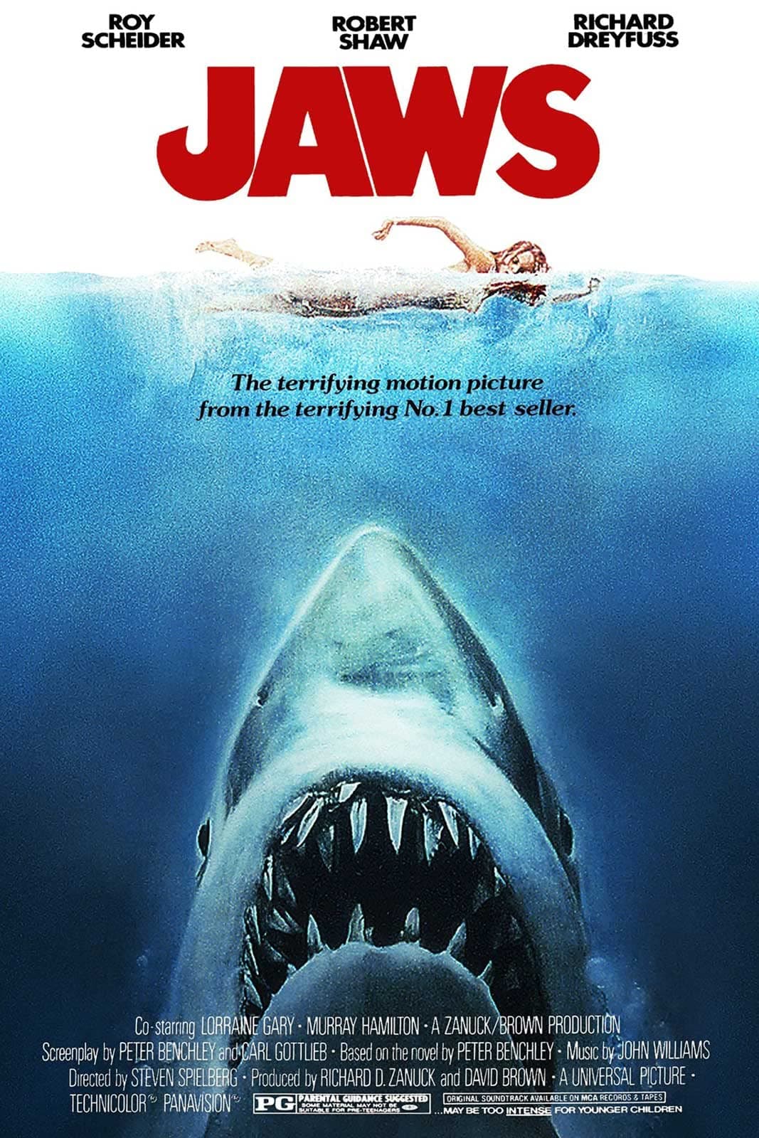 Jaws Classic Vintage 80's Movie Poster