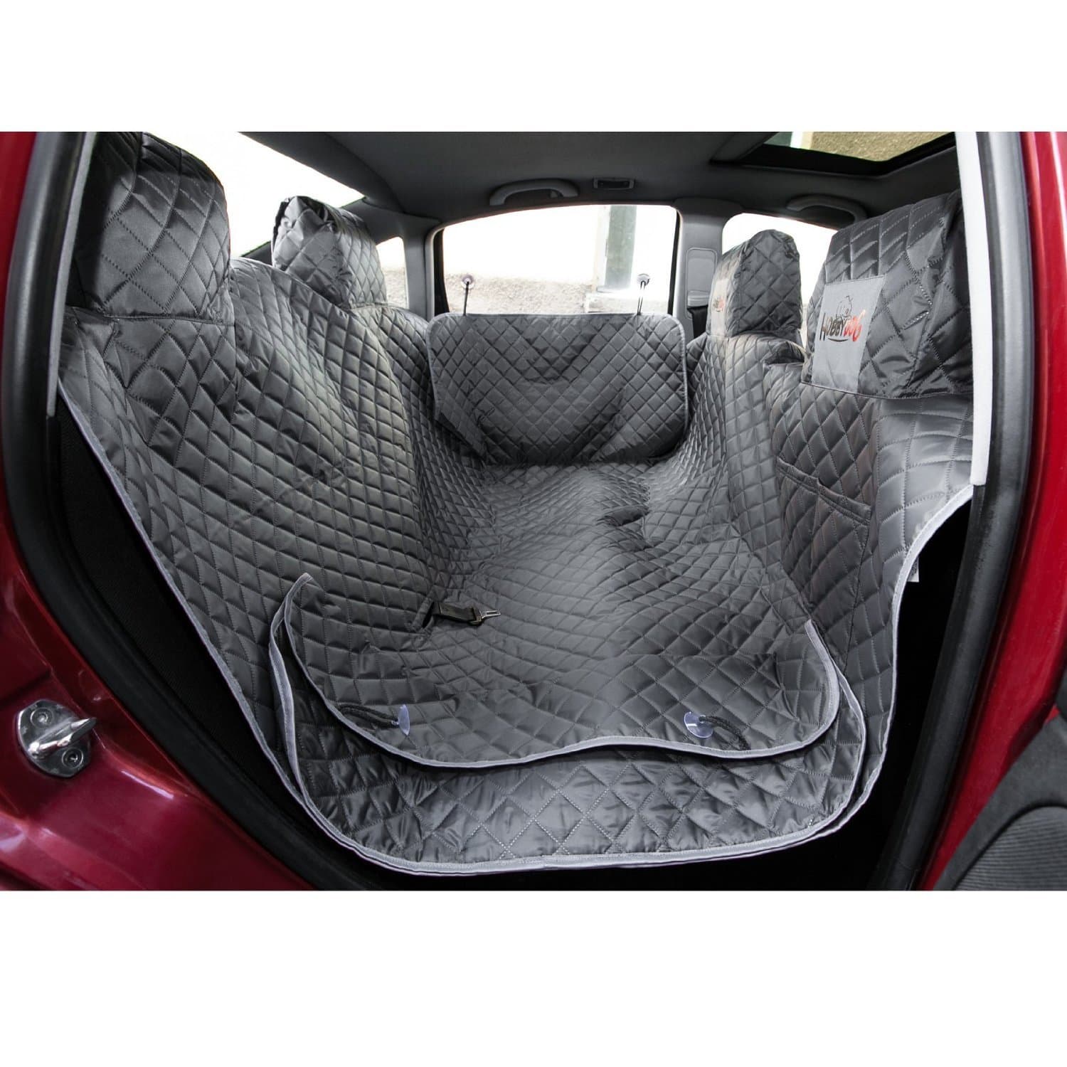 Hobbydog 190 ZBOSZA2 Car Cover Seat with Door Cover 190 x 140 cm Grey, M, Grey, 800 g