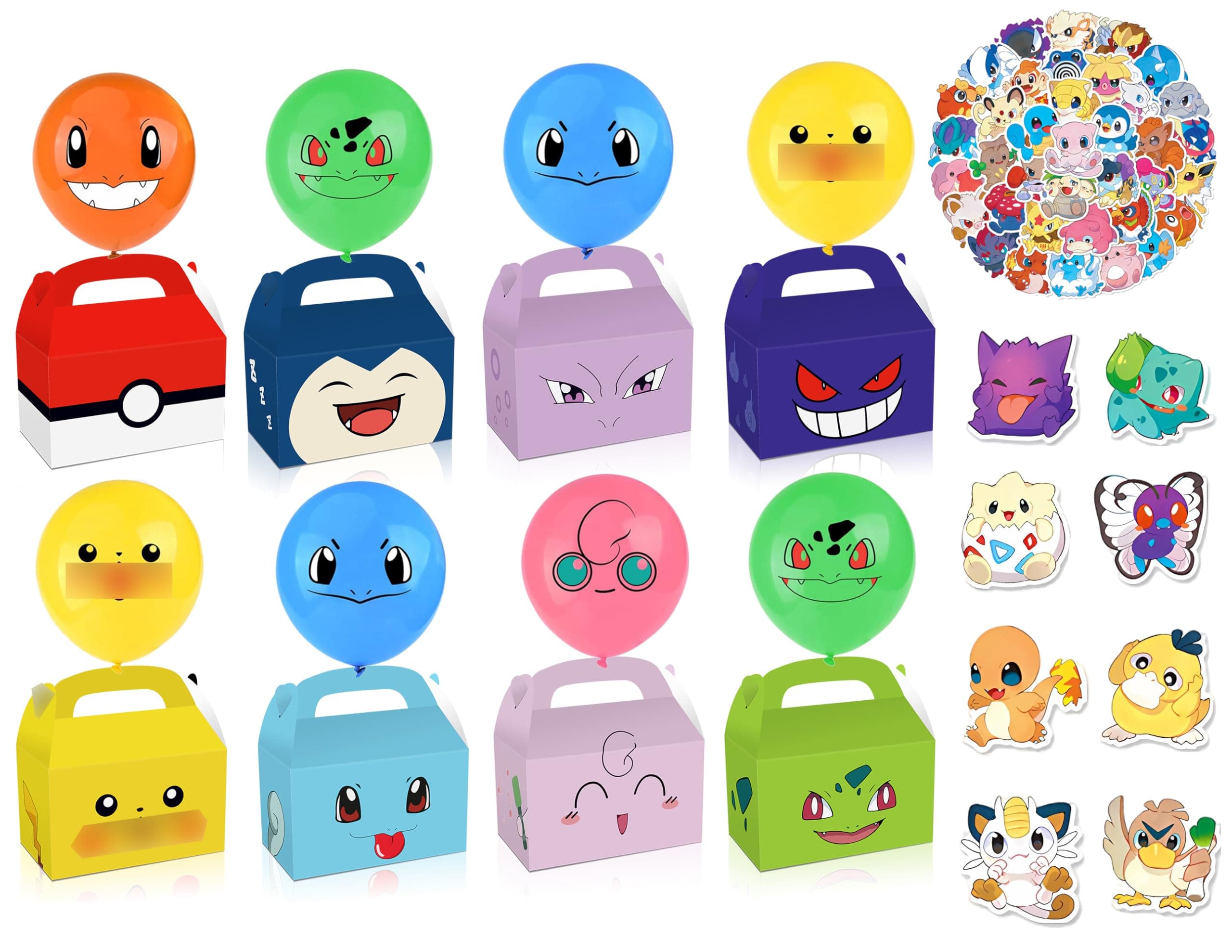 86 PCS Cartoon Birthday Party Supplies Party Bags,Candy Bags,Anime Stickers,Latex Balloons for Birthday Party,Paper Tote Bags Party Favor Bags for Kids Birthday Party Supplies Decorations. (1)