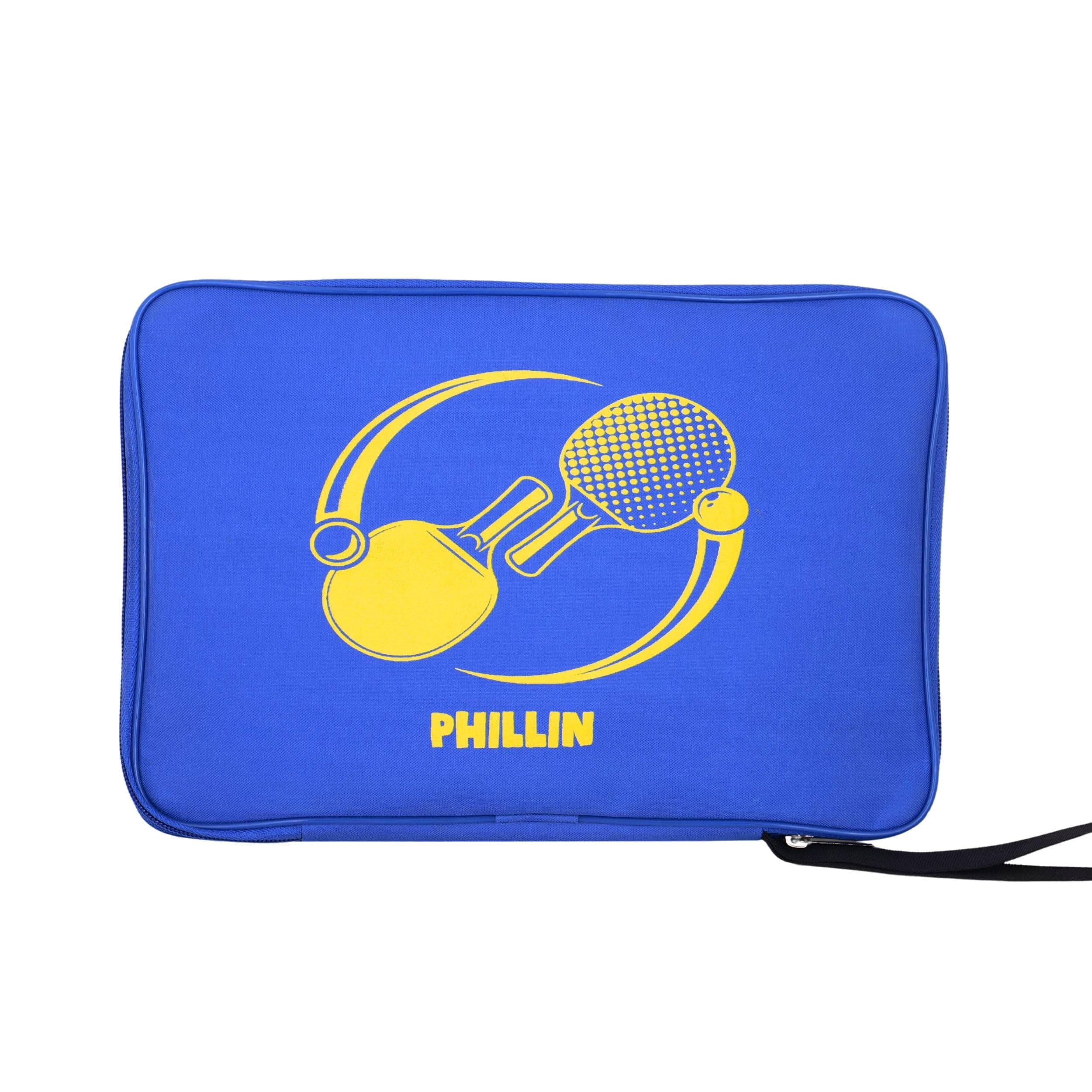 Table Tennis Racket Cover I TT Racket Bag I Soft Feel Portable Waterproof Table Tennis Bat Carrier I Ping Pong Paddle Case I Table Tennis Practice Equipment - Blue