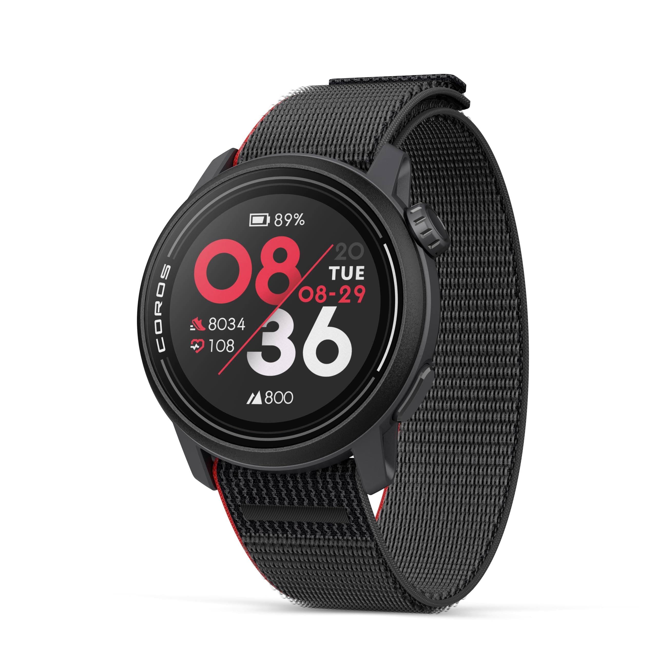 PACE 3 Sport Watch GPS, Lightweight and Comfort, 15 Days Battery Life, Dual-Frequency GPS, Heart Rate, Navigation, Sleep Track, Training Plan, Run, Bike, and Ski (Ink Nylon), Black