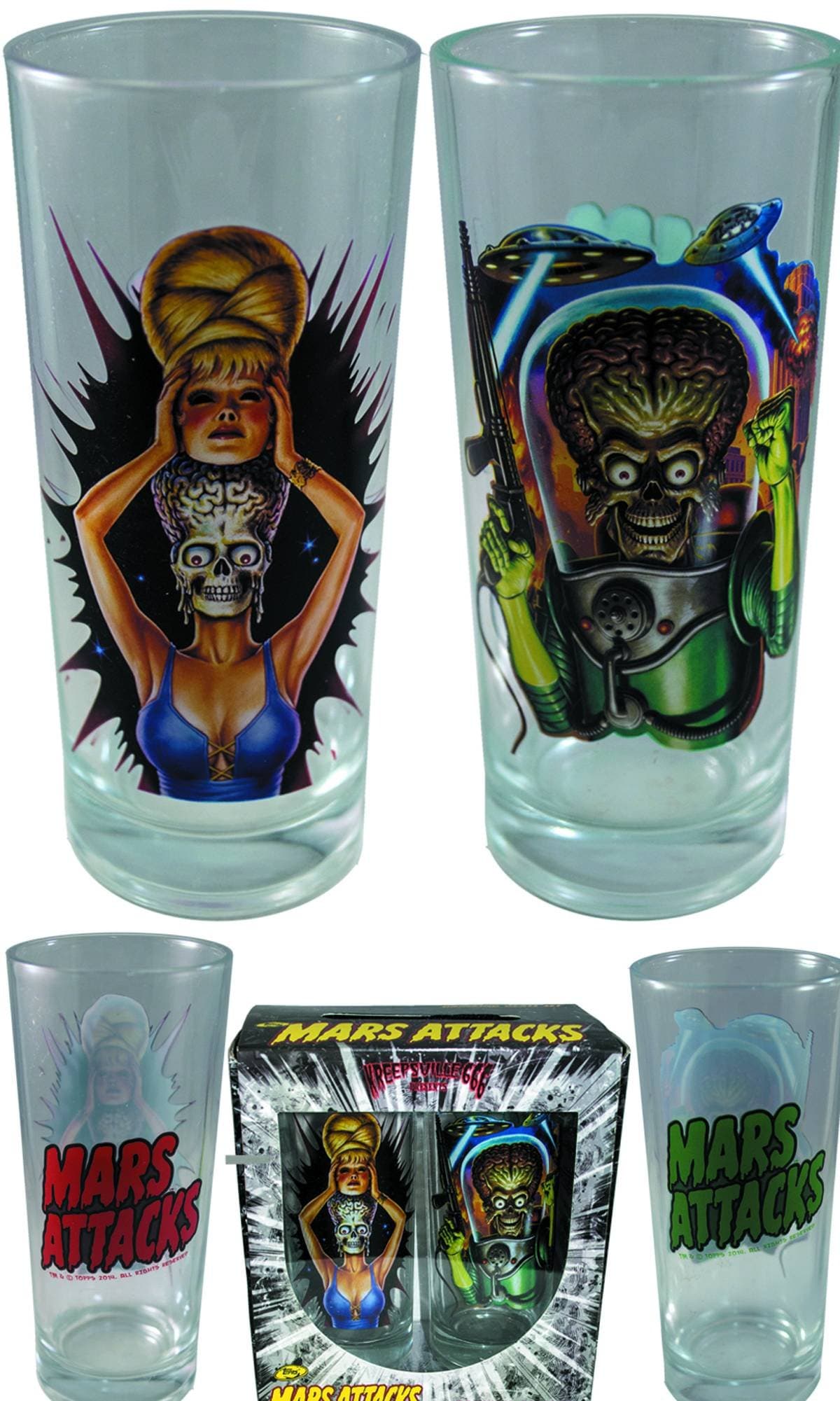 Mars Attack Pint Glass 2-Pack