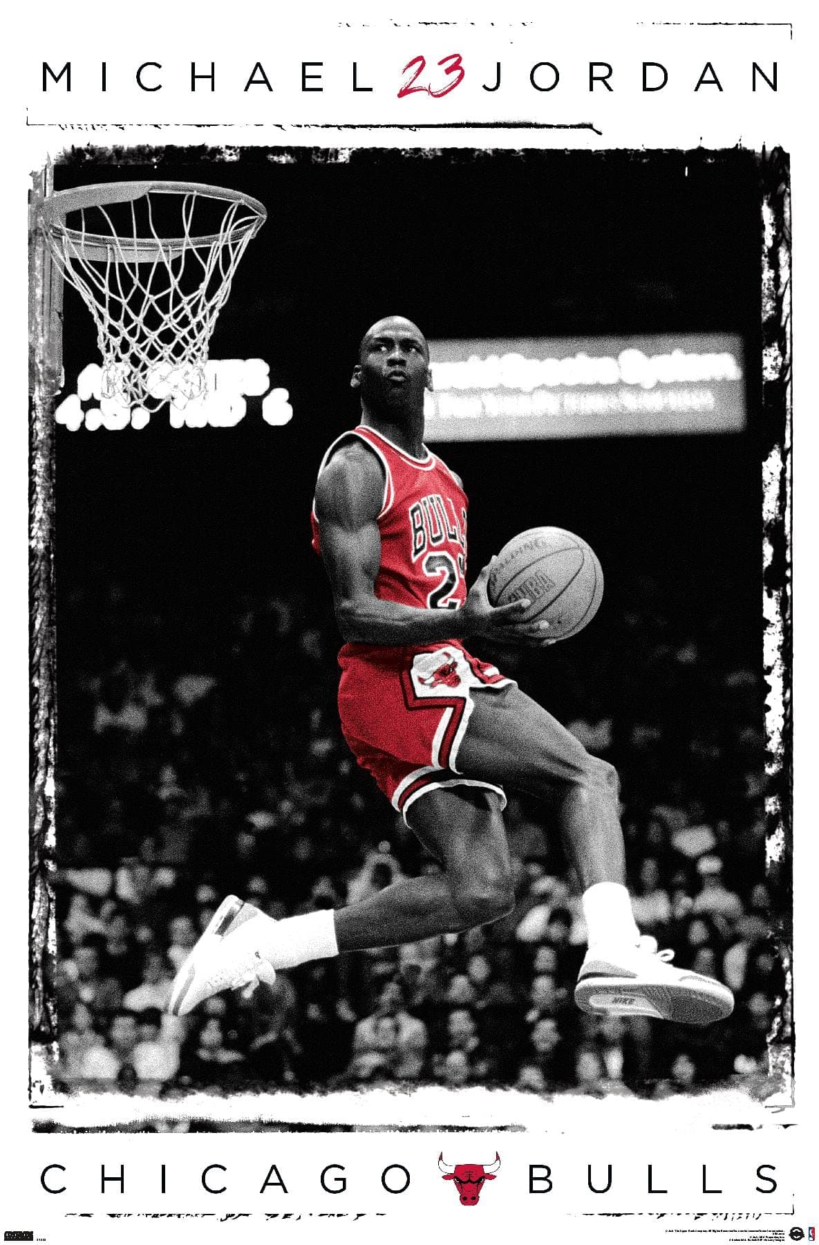 Michael Jordan - Dunk Wall Poster, 22.375" x 34", Unframed Version