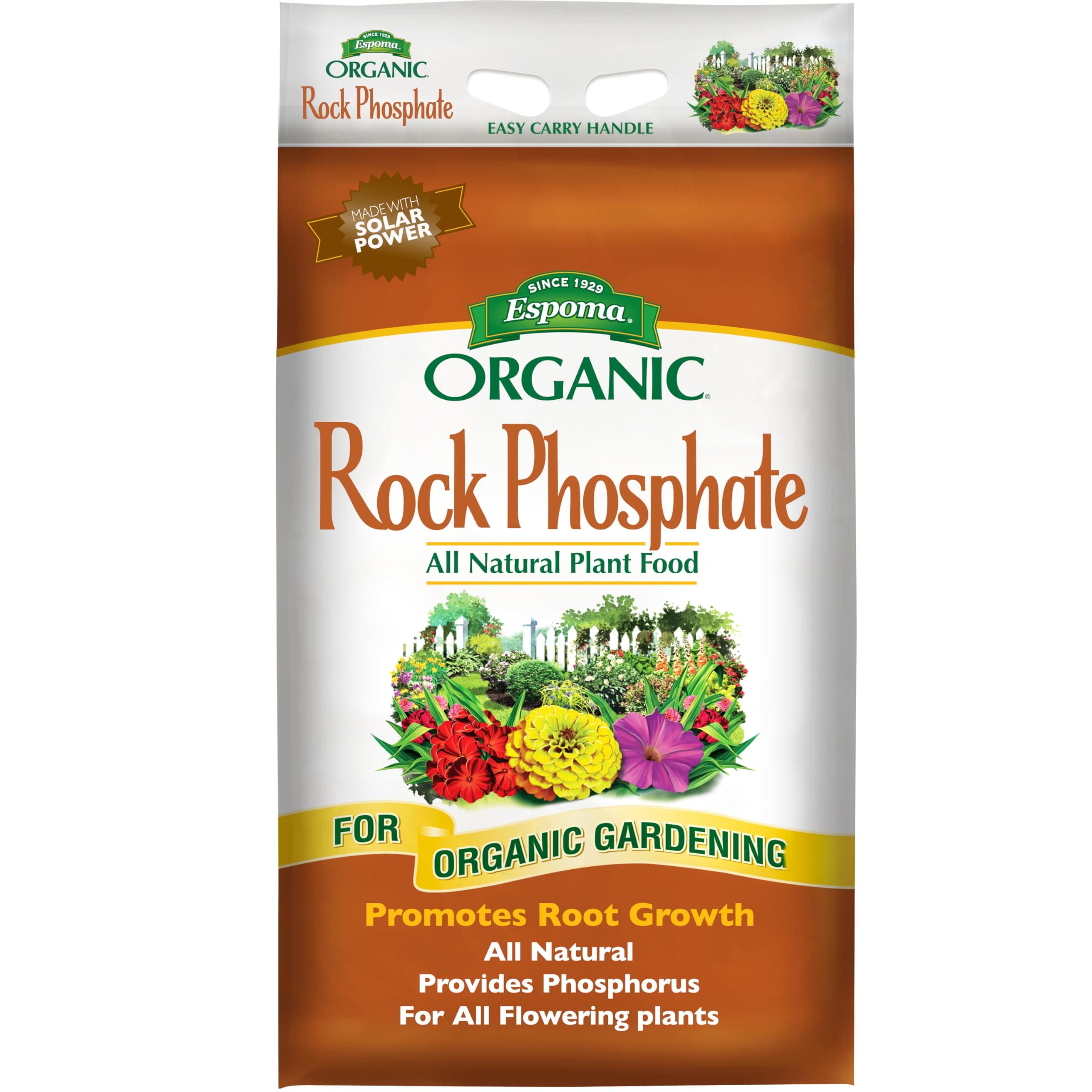 Espoma RP28 Rock Phosphate – 28lb Organic Plant Fertilizer! for Outdoor Flower Or Vegetable Gardens – Promotes Blooming & Root Growth – for Use On All Plants