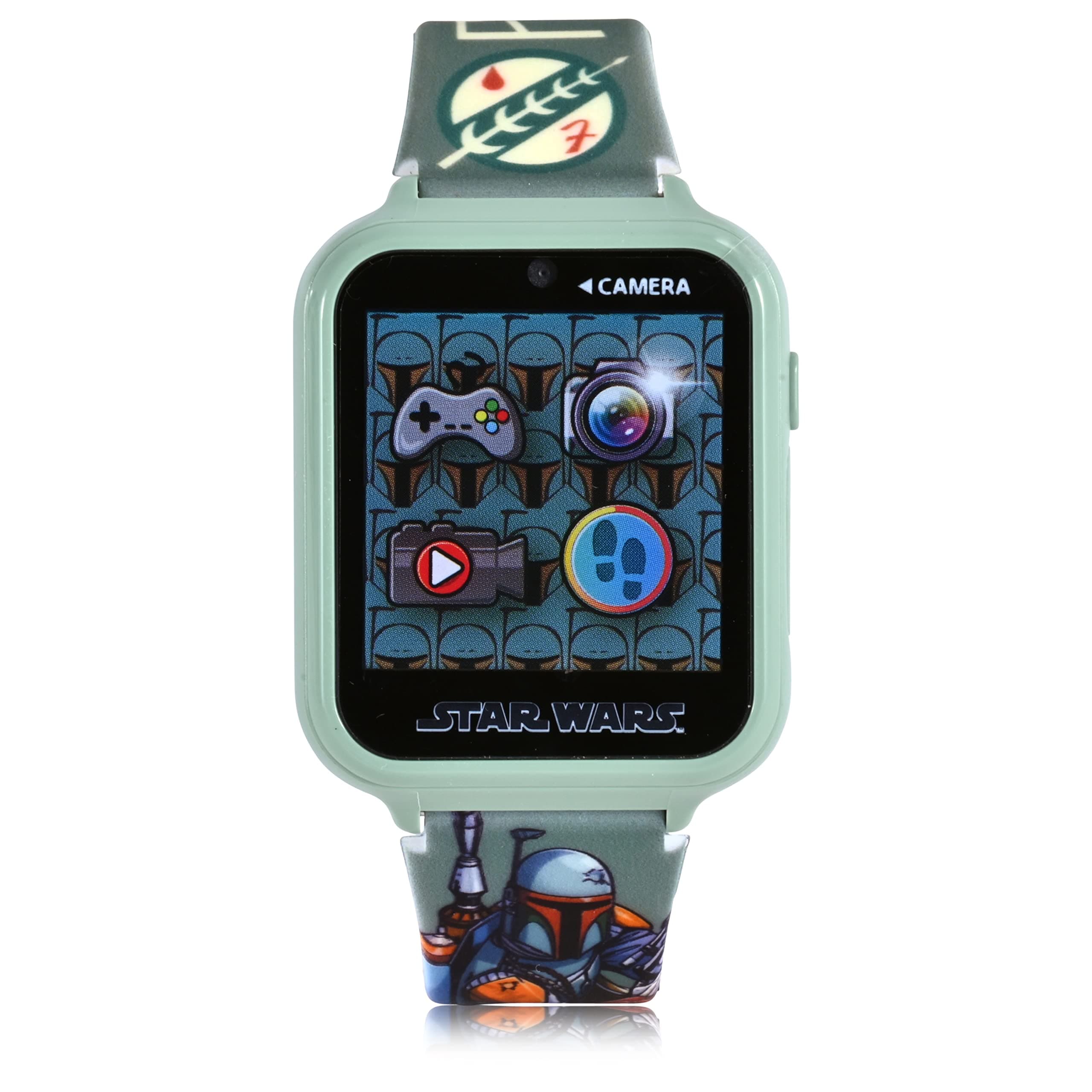 Smart Watch for Kids – Boba Fett Star Wars Kids Watch with Camera, Games, Voice Recorder, Pedometer, Calculator – Interactive Girls and Boys Watch Ideal for School, Everyday Wear (BOB4001)