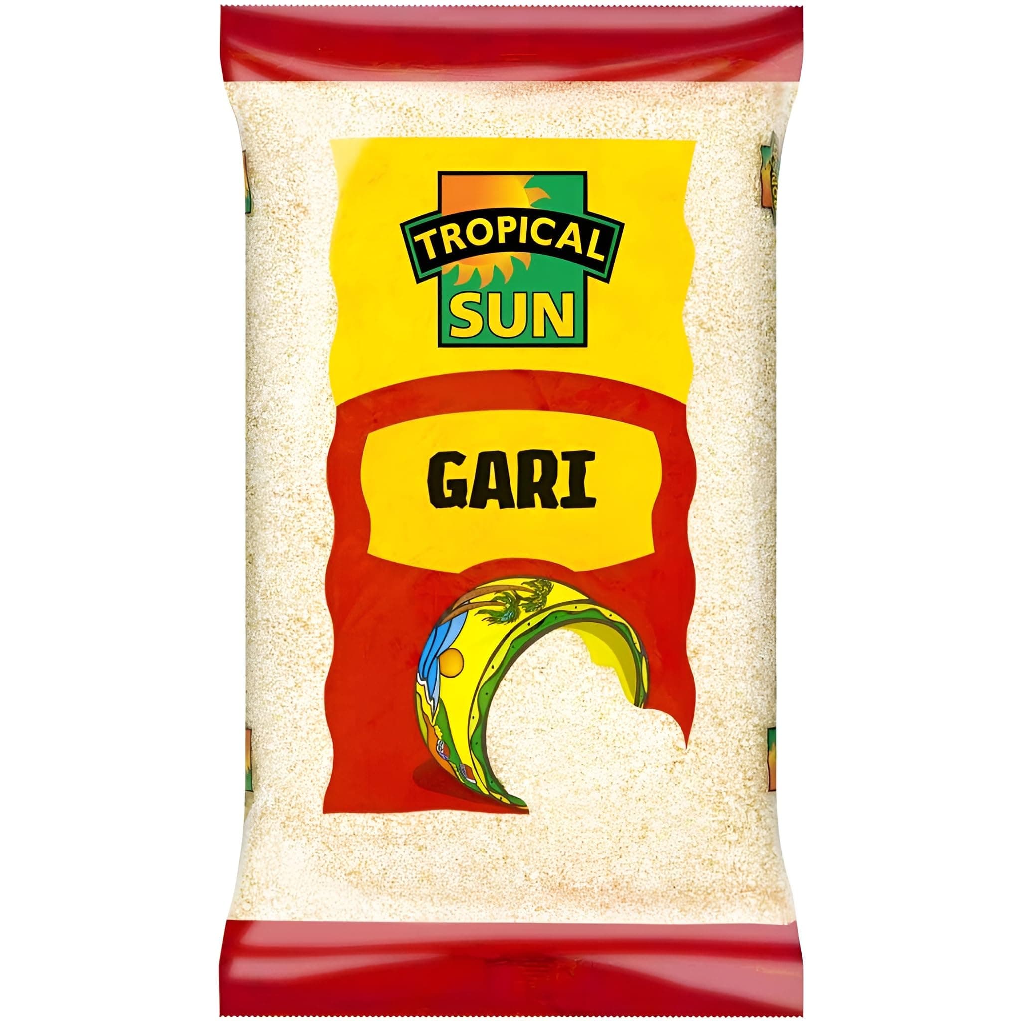 Tropical Sun Gari White 5kg, Premium Gluten Free Cassava Granules for Authentic West African Cooking, Traditional Gari Flour Ideal for Eba, Gari Foto & Soakings, Long Shelf Life