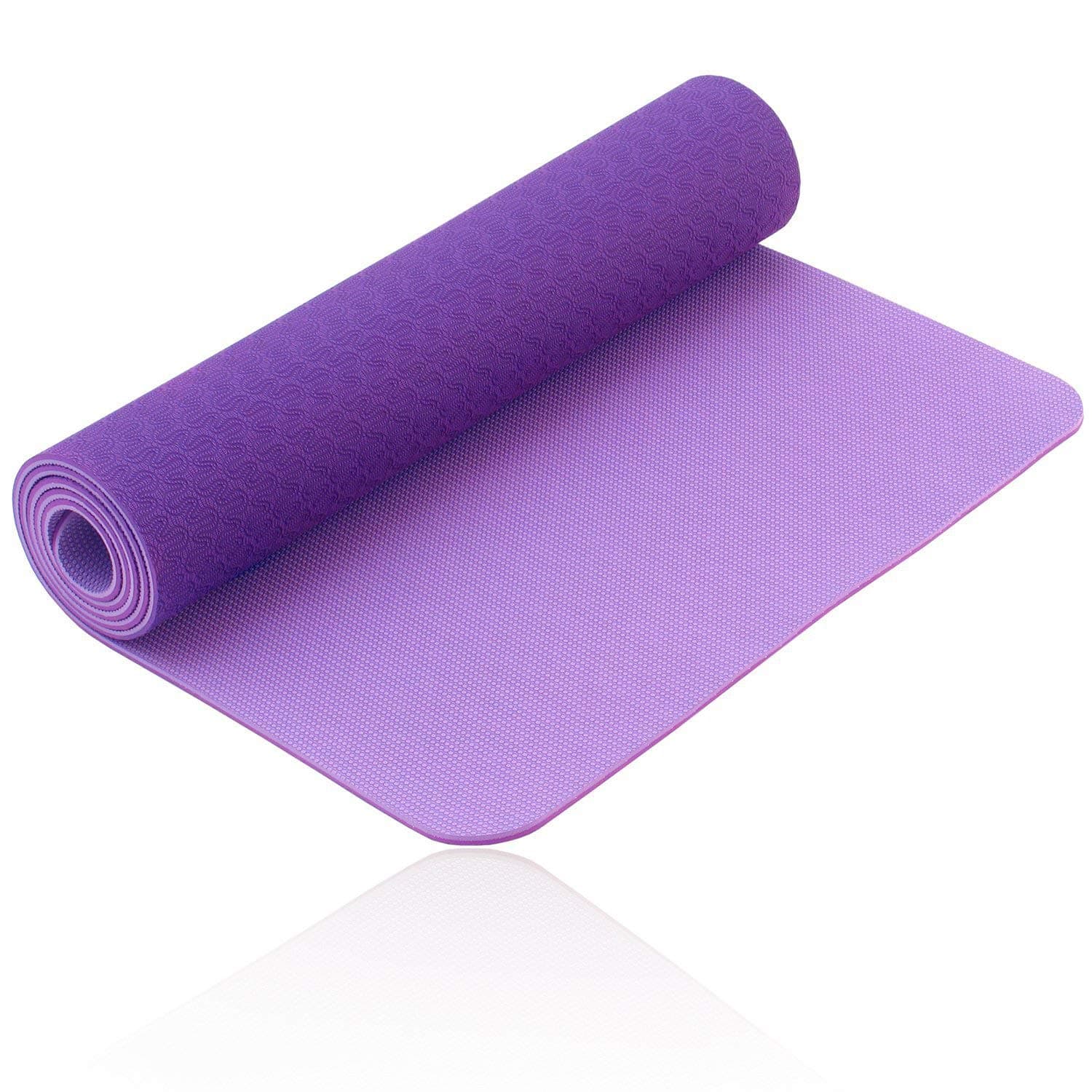 Petrol & Anthracite Grey 183cm Eco-Friendly Lightweight TPE Yoga Mat FLOW - 5mm Thick