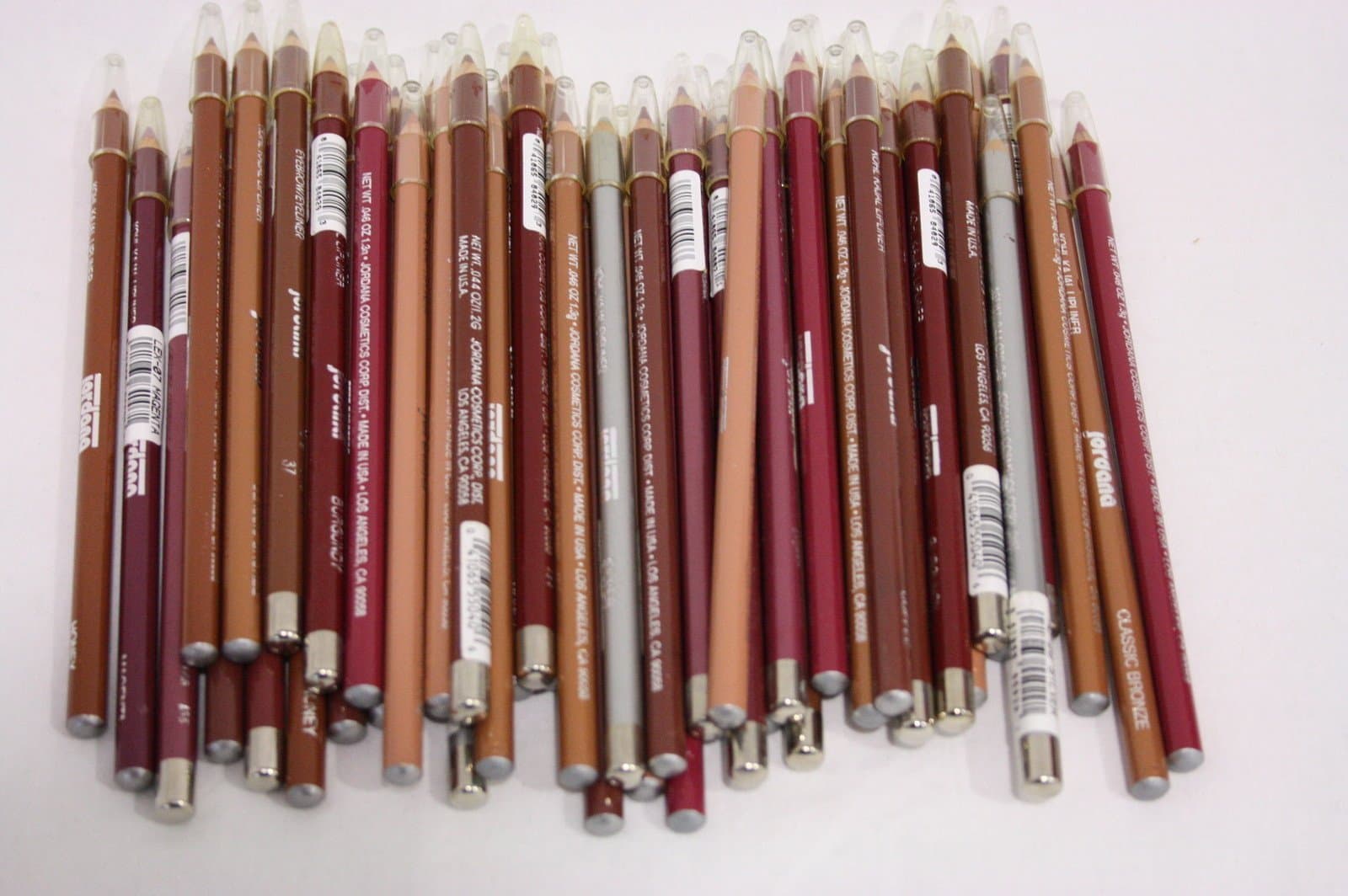 Wholesale Lot of 50 Piece Jordana Lip Liners & Eyeliners Cosmetics Random Shades