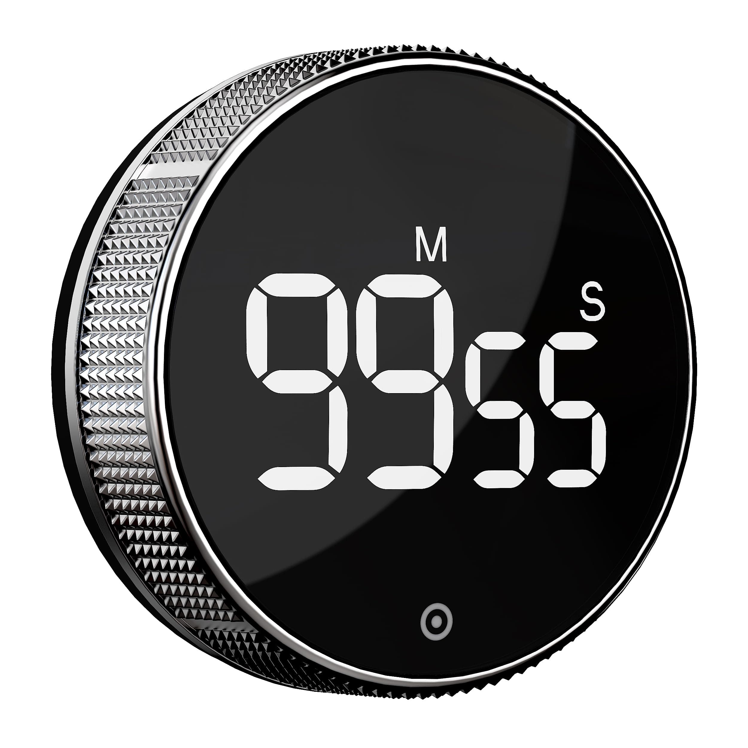 BlueSnail Kitchen Timer with LED Digital Display Smart Efficana for Home Classroom Gym Office, Volume and Brightness Adjustable Productivity Timer (Silvery)