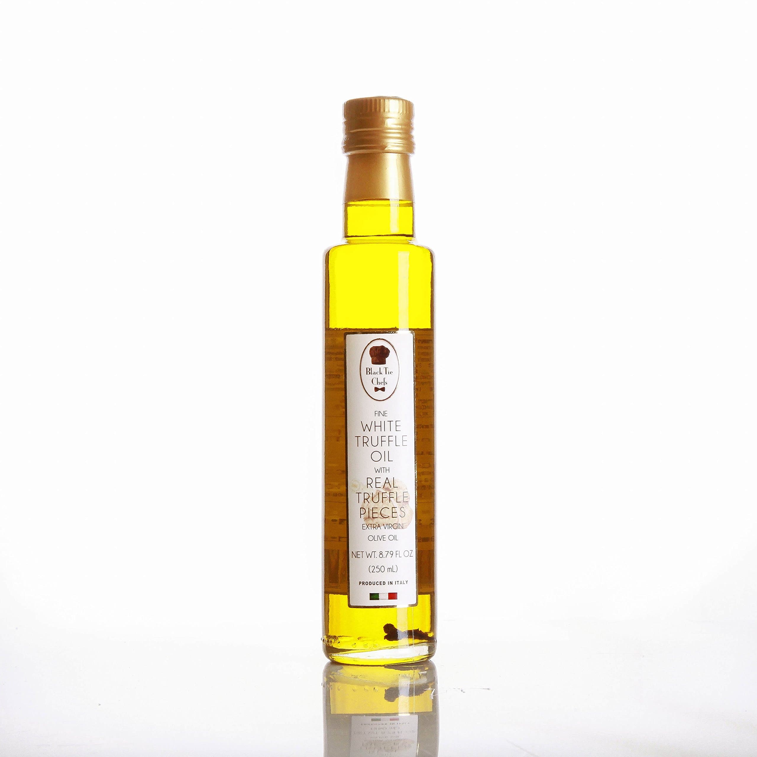 Black Tie Chefs Fine Italian White Truffle Oil with REAL TRUFFLE PIECES 250ML (8 FL OZ)