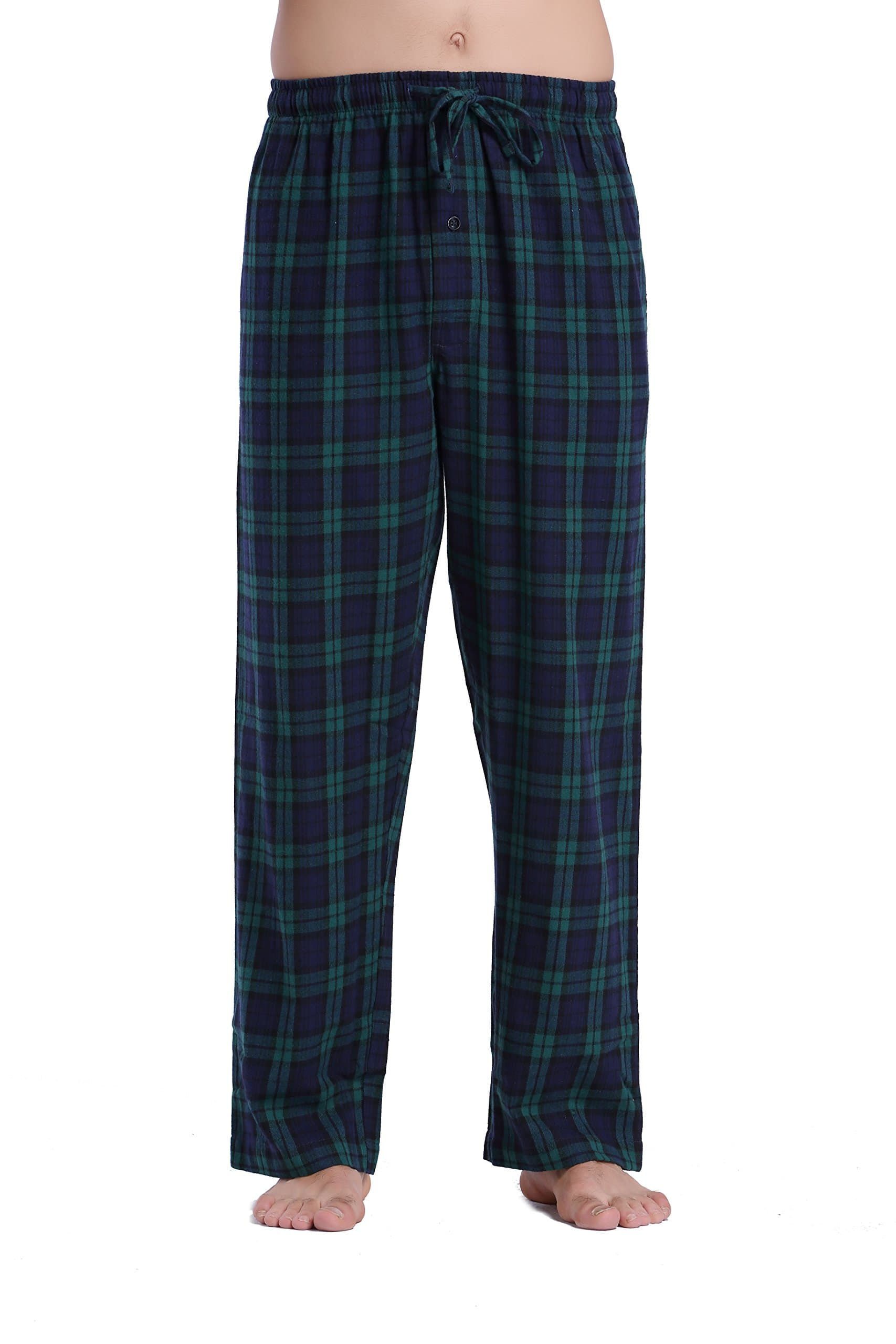 Men's 100% Cotton Super Soft Flannel Plaid Pajama Pants