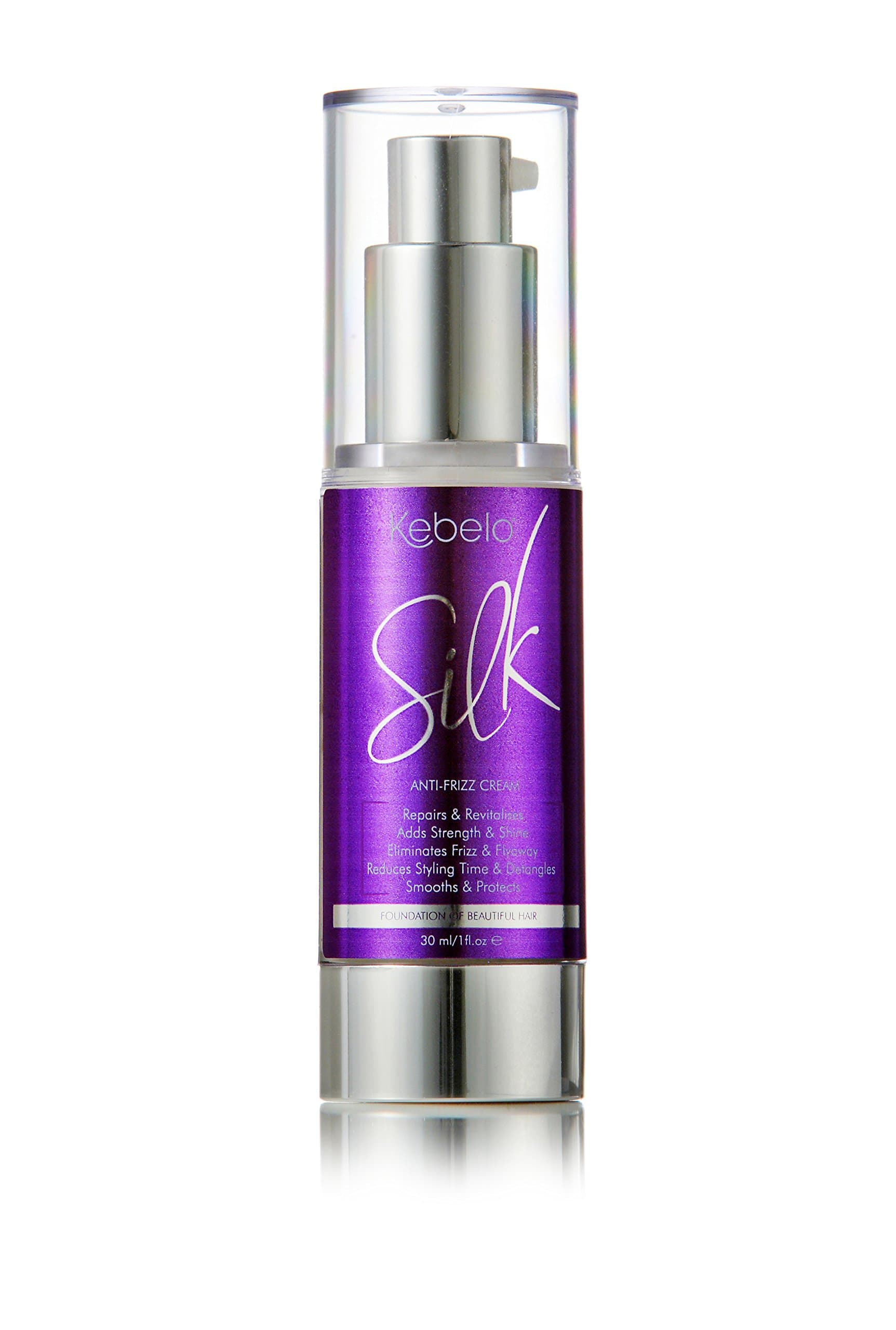 Silk Anti-Frizz Styling Cream for Heat Protection, Colour Lock, Shine, and Hair Repair, 30 ml