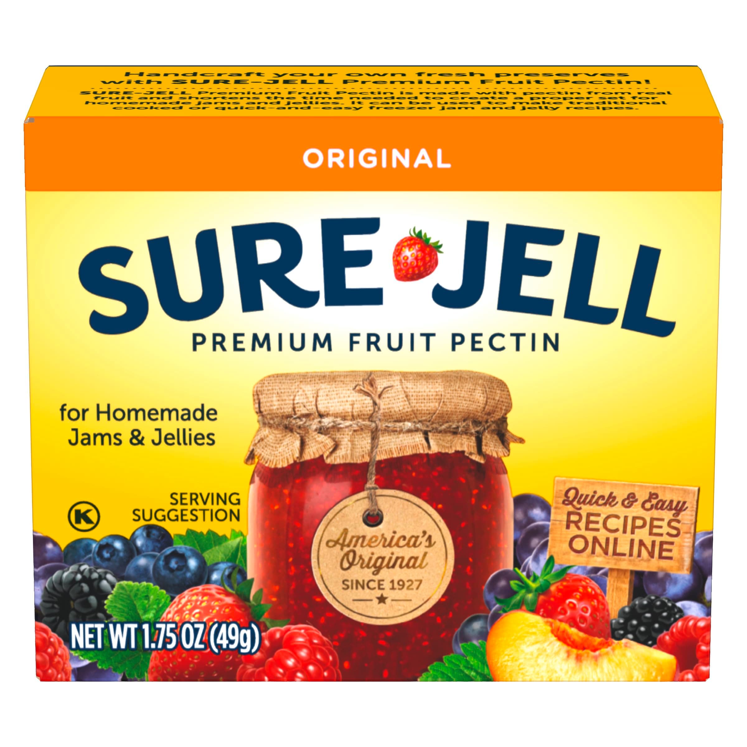 Sure Jell Original Premium Fruit Pectin, 1.75 oz Box (Pack of 3)