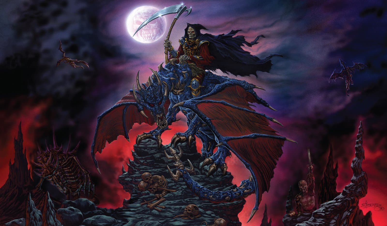MTG Playmat Premium Playmat - Dragon Reaper Autographed by The Artist ED Beard JR