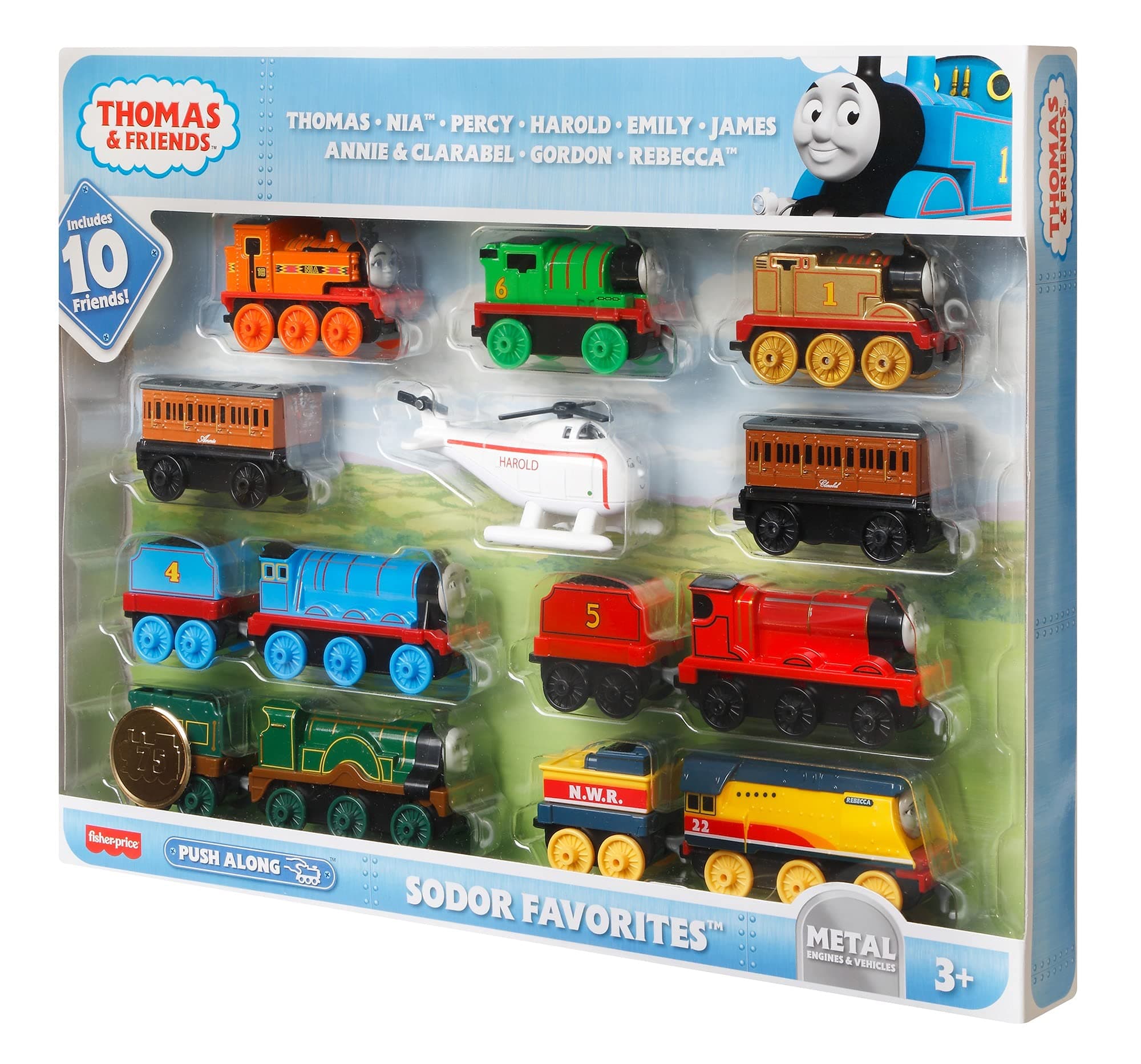 Fisher-Price Thomas & Friends Sodor Favorites Gift Set Featuring die-cast Train Engines and Vehicles for Preschool Kids Ages 3 Years and Older