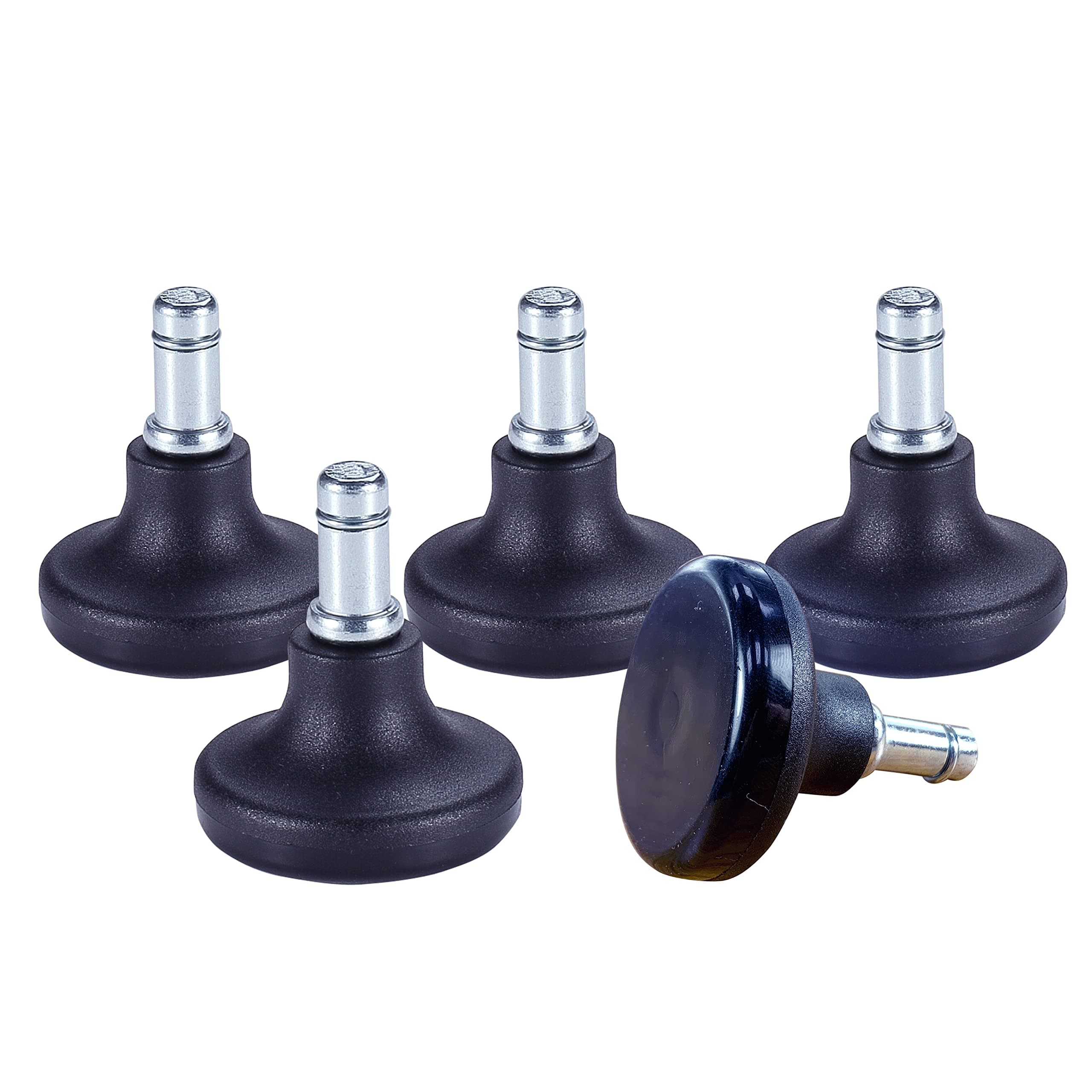 Enjoy Stool Floor Gliders Replacement Office Chair Bell Glides - Black (Set of 5) (GL- B203750)