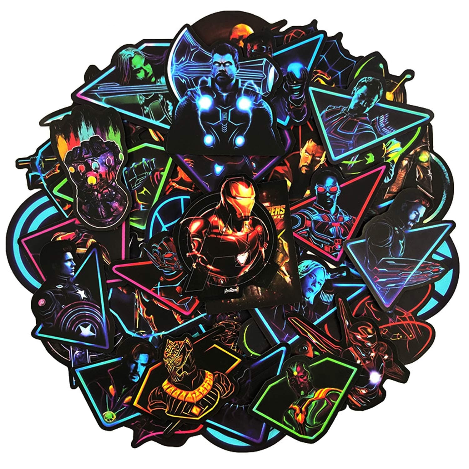 51pcs Game of Thrones Stickers Winter is Coming Fire and Blood,KONLOY Stickers Decal for Water Bottles Vinyl Sticker MacBook Mac Air Pro Retina Laptop (Neon Stickers)