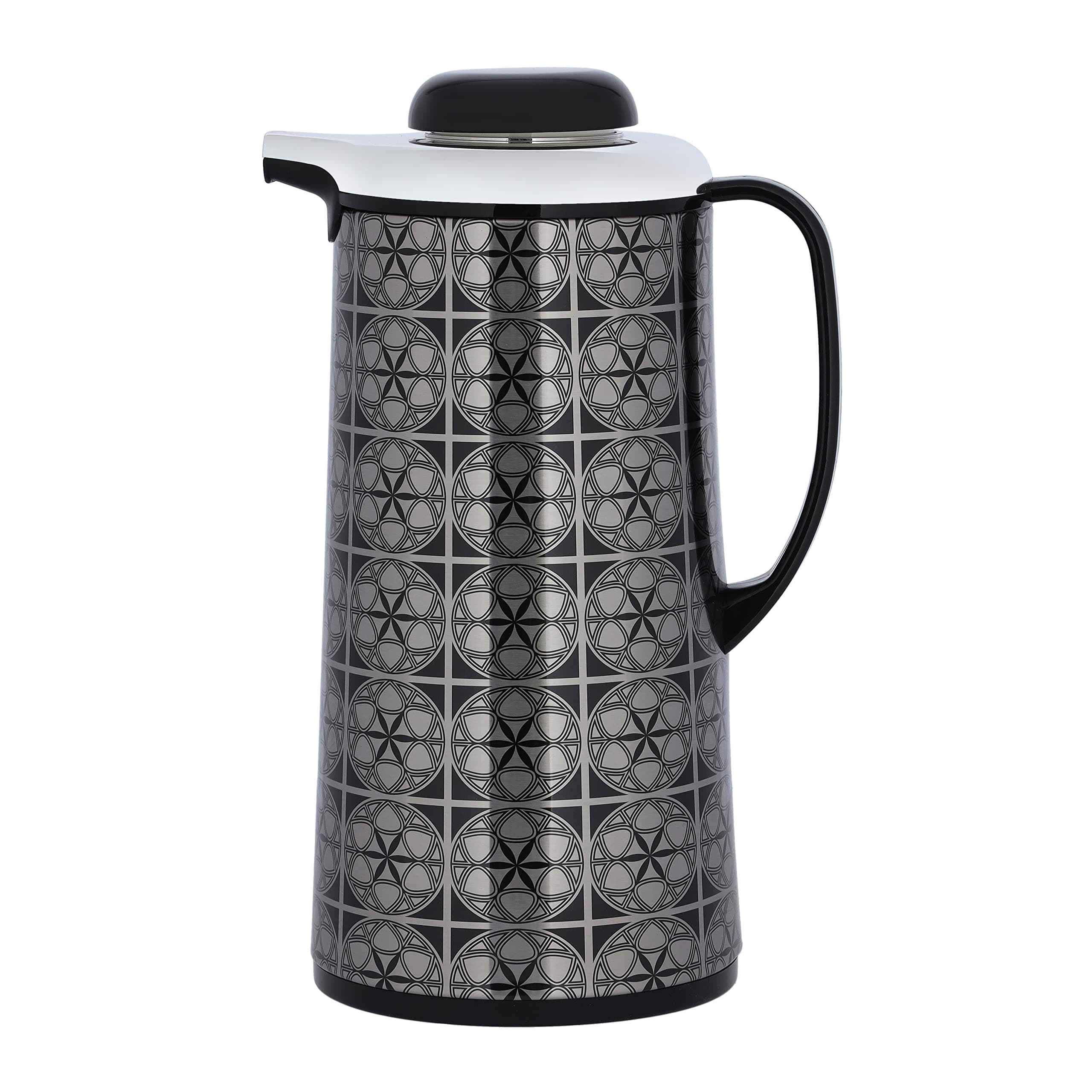 Delcasa1.9L Silver Vacuum Flask - Stainless Steel Keeping Hot/Cold Long Hour Heat/Cold Retention, Multi-Walled, Hot Water, Tea, Beverage | Ideal for Social Occasion & Outings