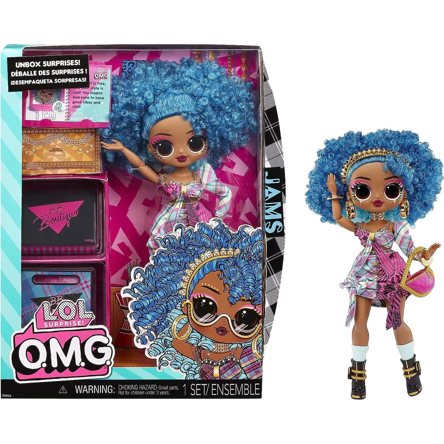 L.O.L. Surprise O.M.G. Fashion Doll - JAMS - Includes Doll, Multiple Surprises, and Fabulous Accessories - Great for Kids Ages 4+
