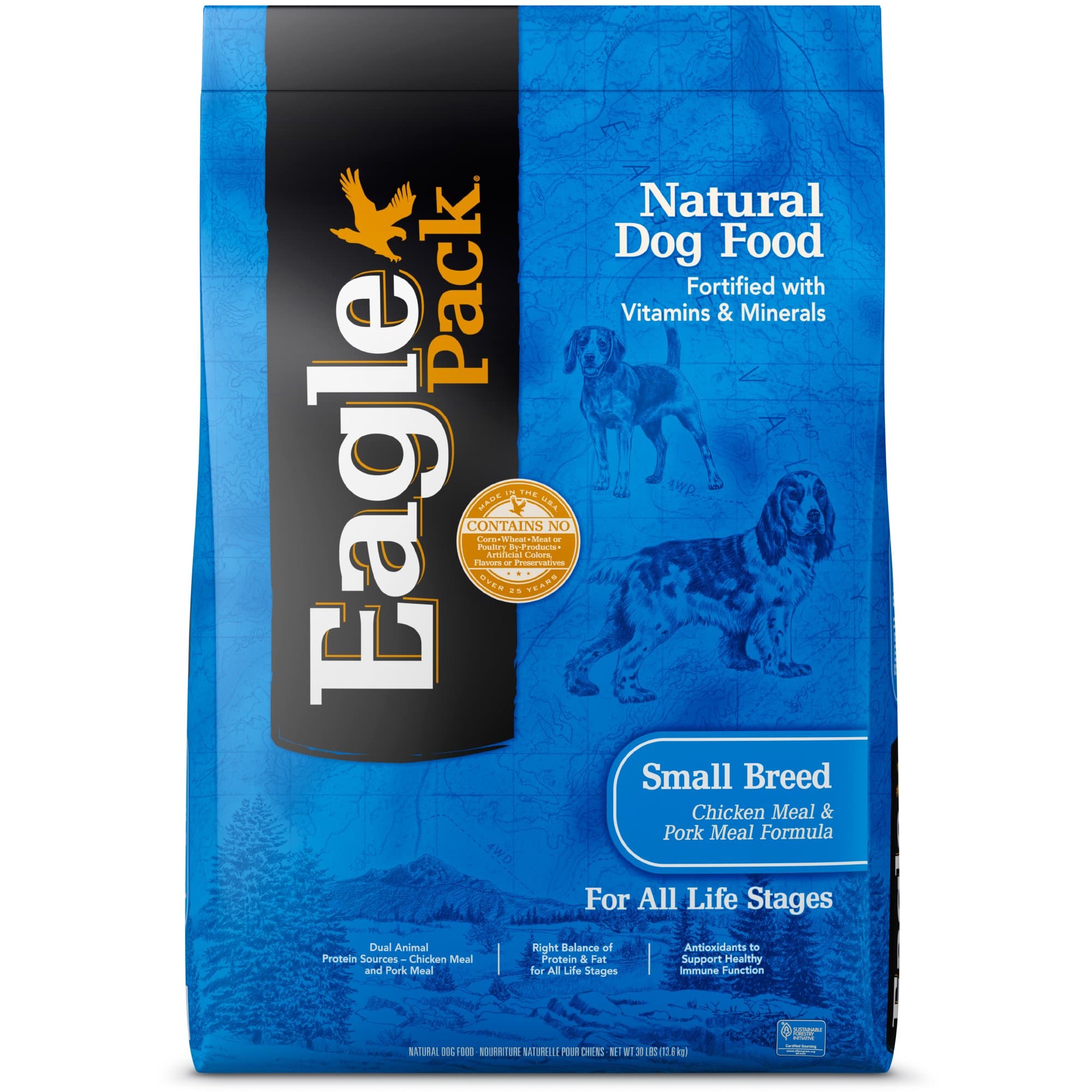Eagle Pack Natural Dry Small Breed Dog Food, Chicken & Pork, 30-Pound Bag