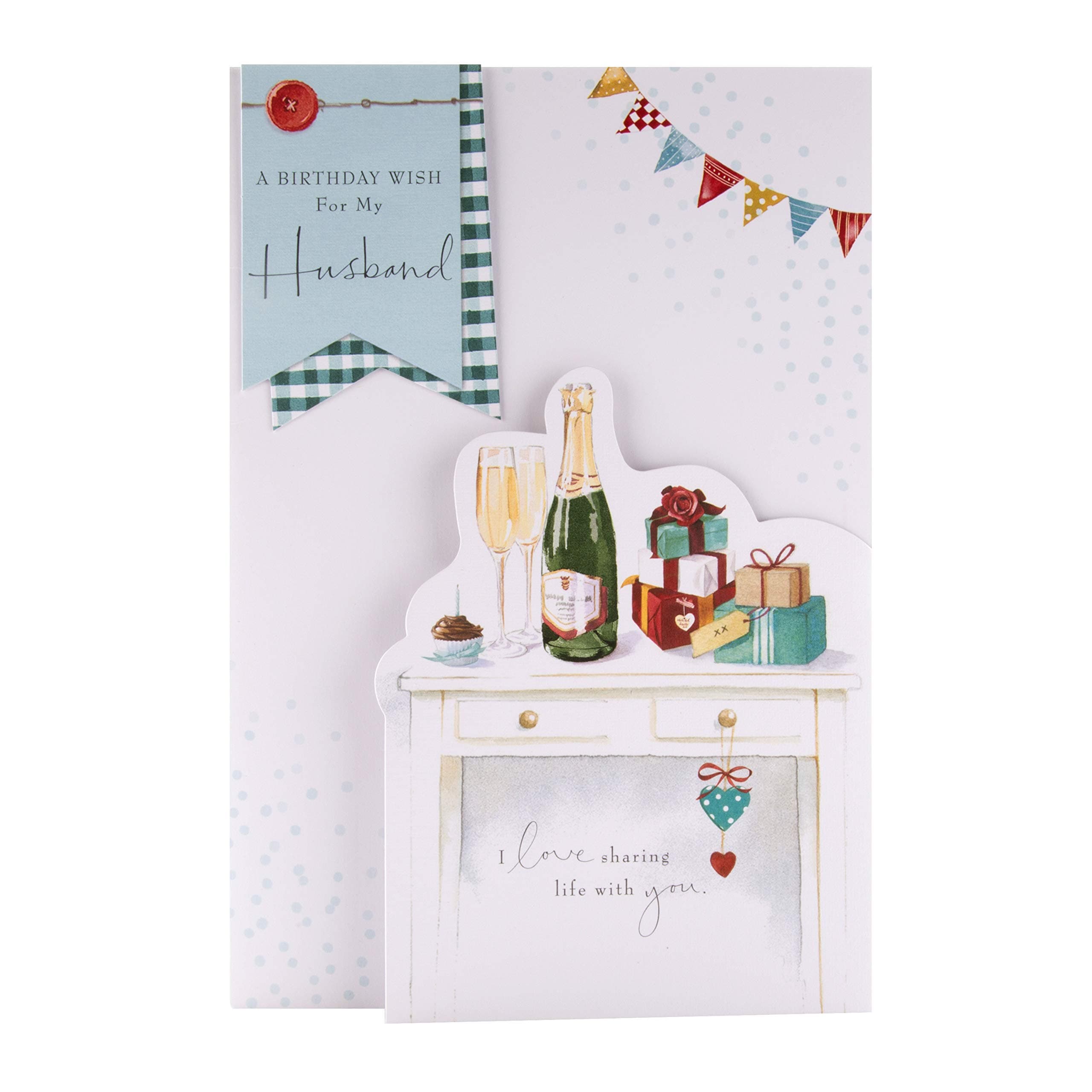 Birthday Card for Husband from Hallmark - Classic 'Lucy Cromwell' Illustrated Design