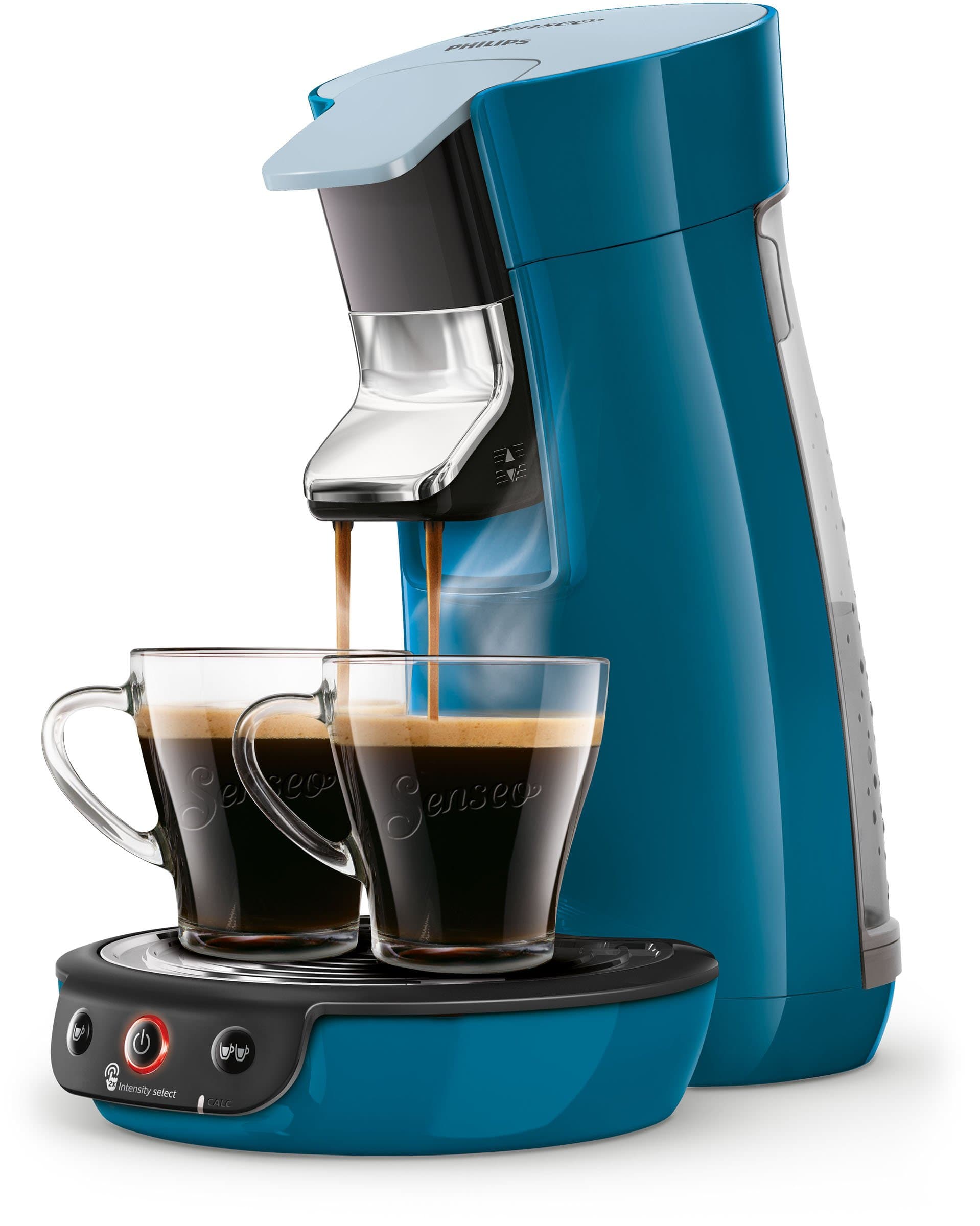 Senseo Viva Café HD6563/70 coffee maker Freestanding Pad coffee machine Blue 0.9 L 6 cups Fully-auto Viva Café HD6563/70, Freestanding, Pad coffee machine, 0.9 L, Coffee pod, 1450 W, Blue