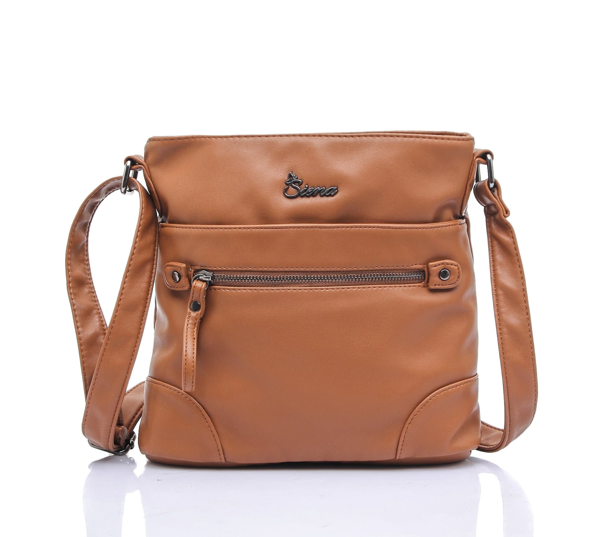 Siena Ultra Soft Lambskin Leatherette Crossbody Messenger Bag MS001