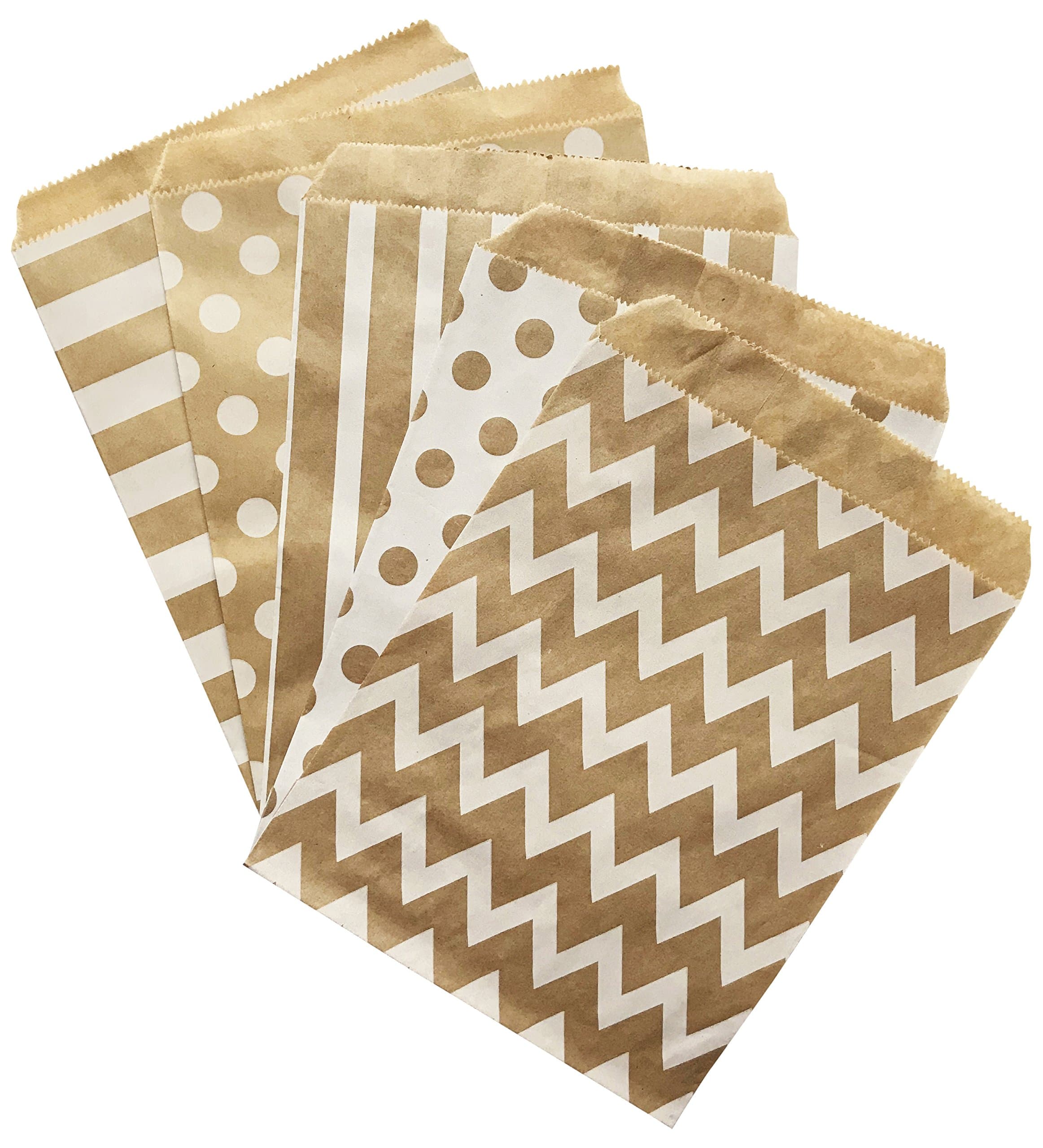 Kraft Brown Party Treat Bags Set of 60 with Seals All Occasion