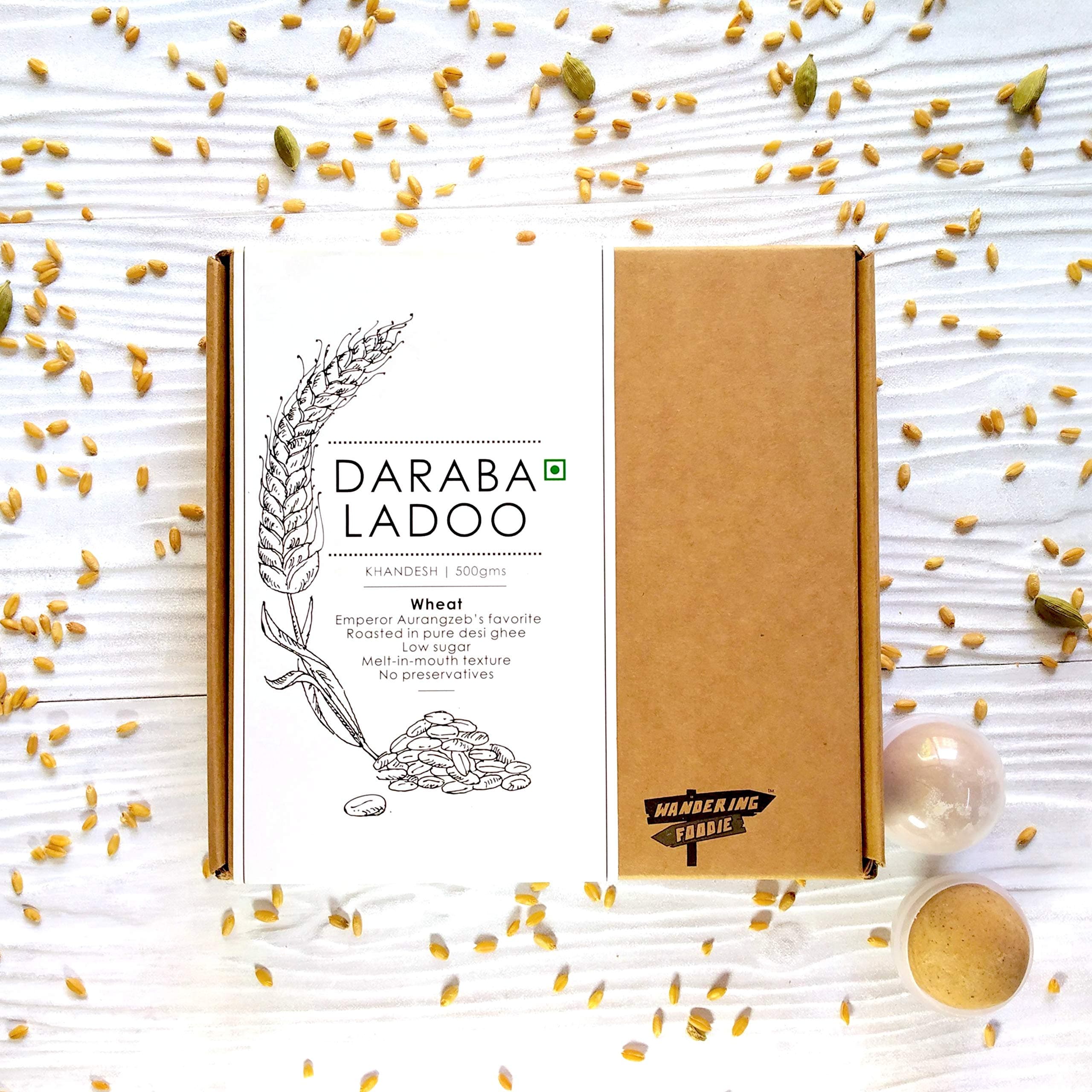 Daraba (Wheat) Ladoo 500gm (Healthy Indian Sweet)
