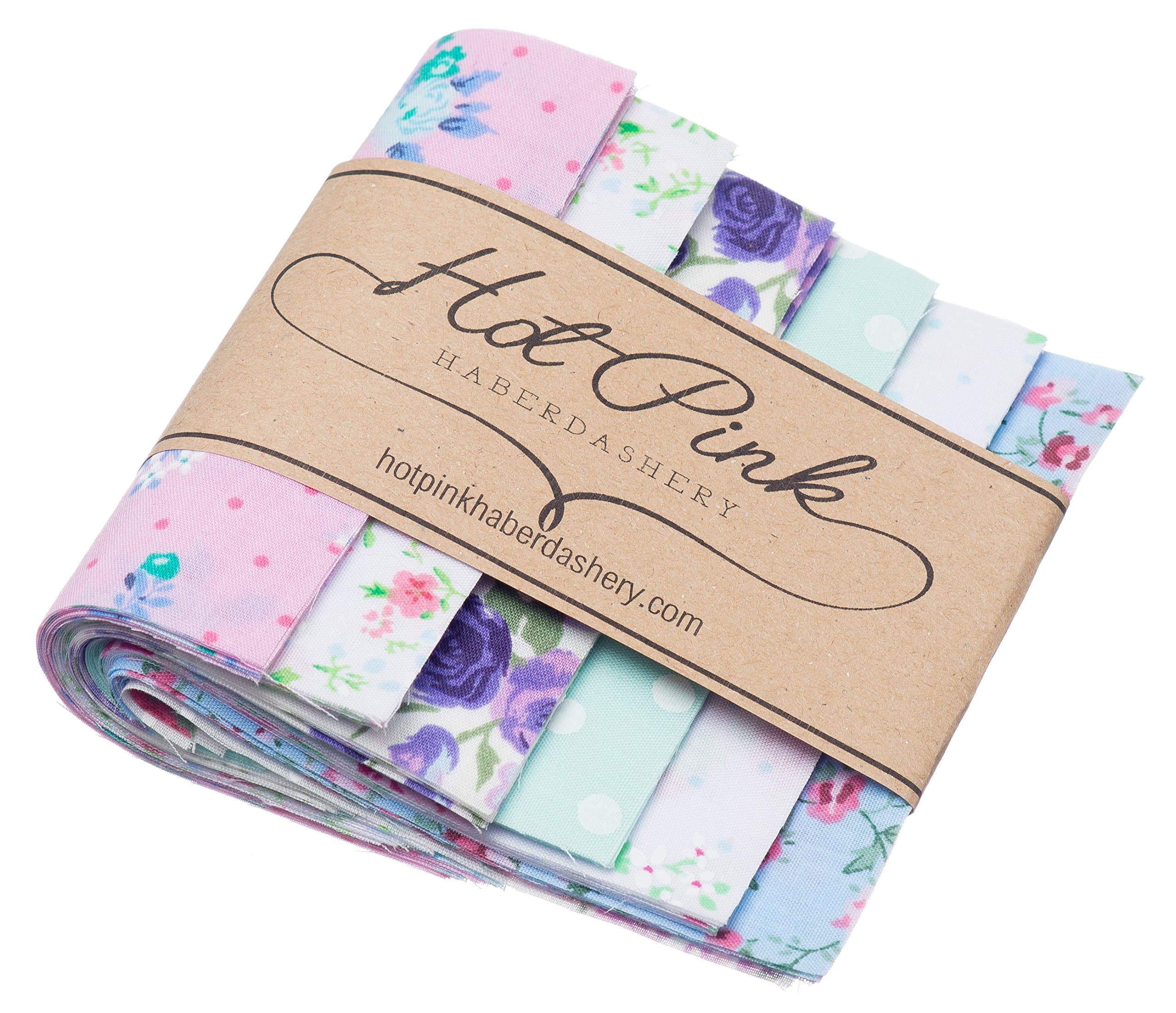 Hot Pink Haberdashery x 50 Vintage Shabby Chic Patchwork Squares 10 x 10cm