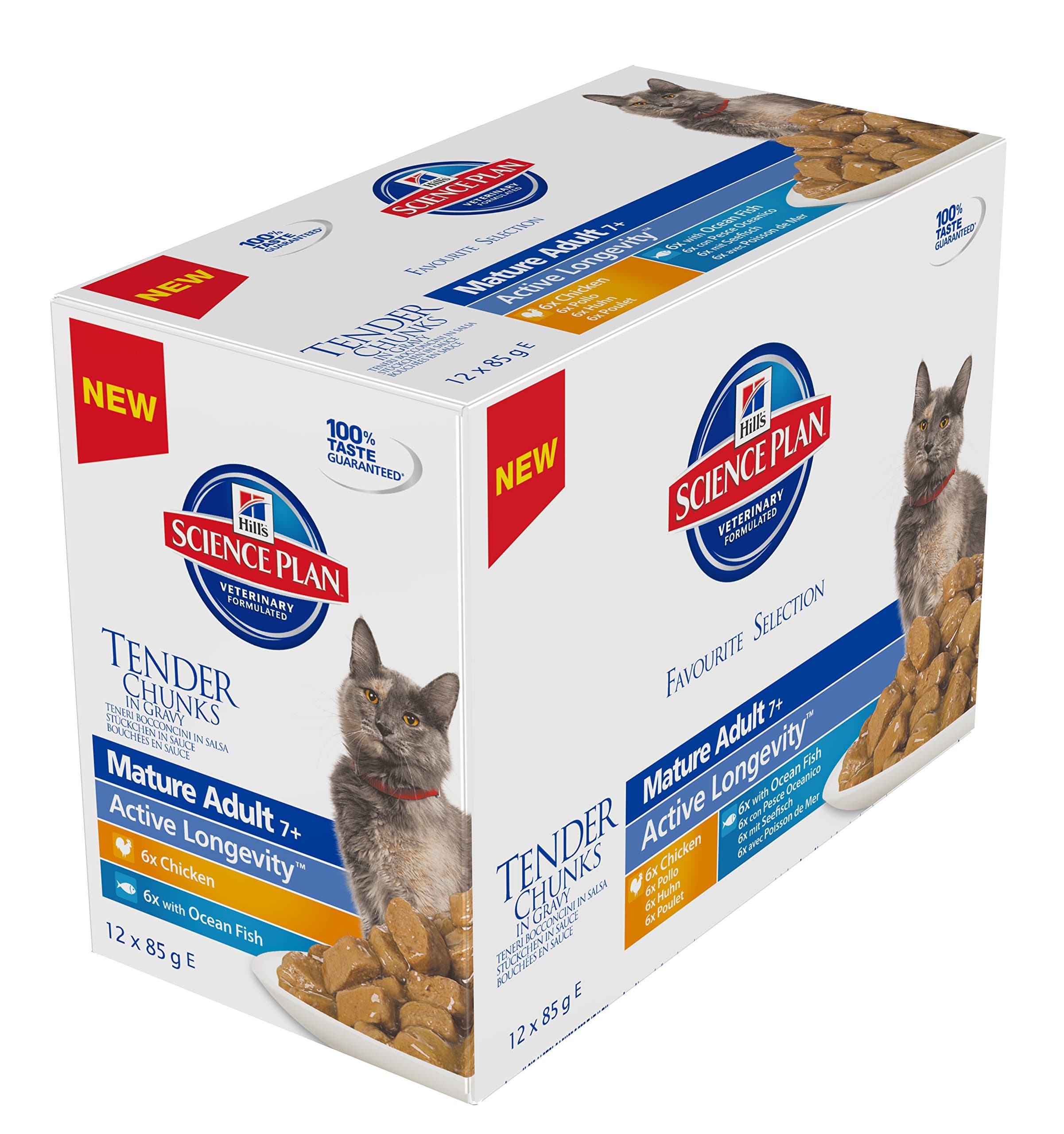 Science Plan Feline Mature Adult Multipack Chicken & Sea Fish 12 x 85 g