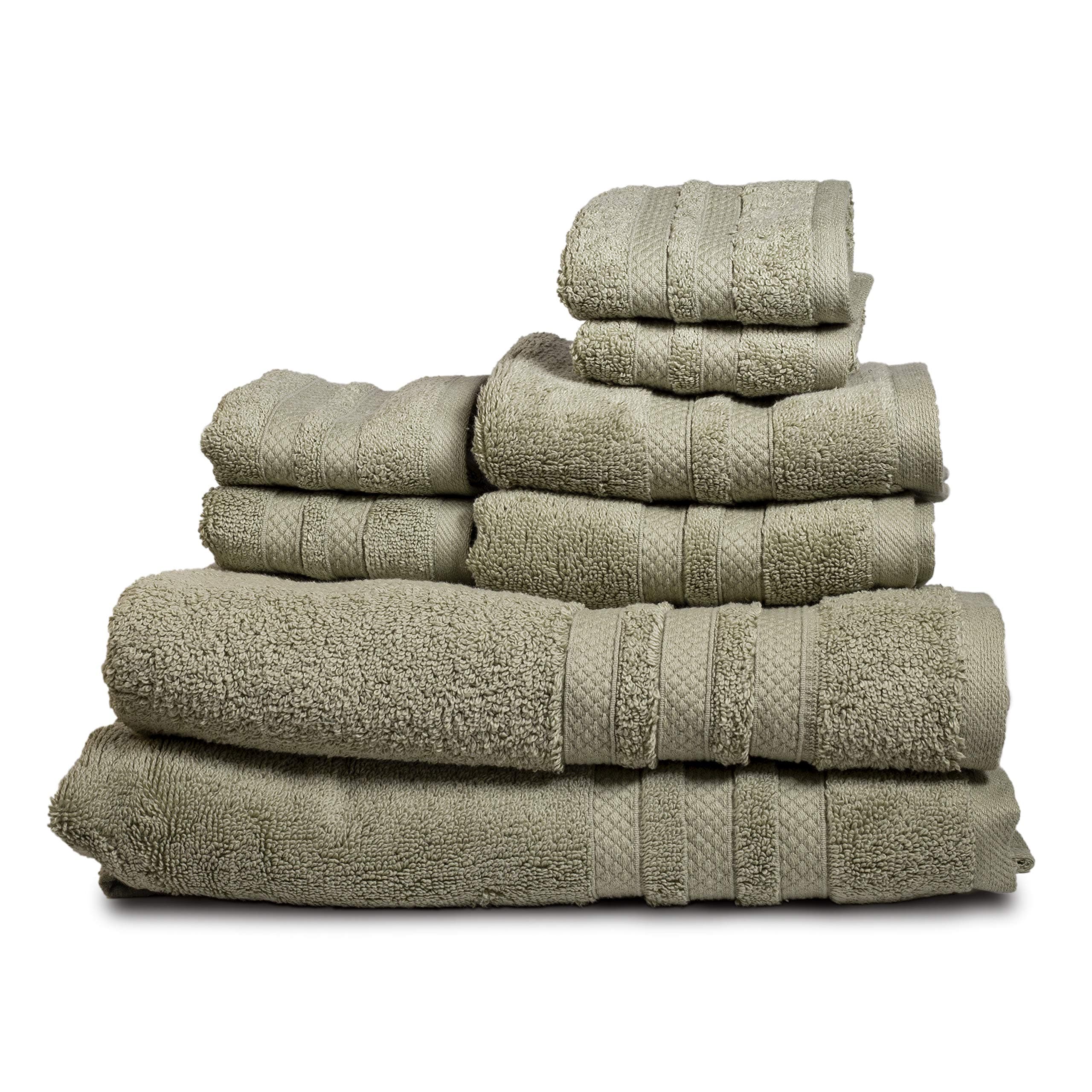 Pure Extravagance Luxury Set - 8-Piece Set of 2 Bath, 2 Hand, and 4 Washcloth Towels - 550 GSM 100% Cotton - Hotel and Spa Quality - Absorbent Quick Dry Bathroom and Kitchen Cloths