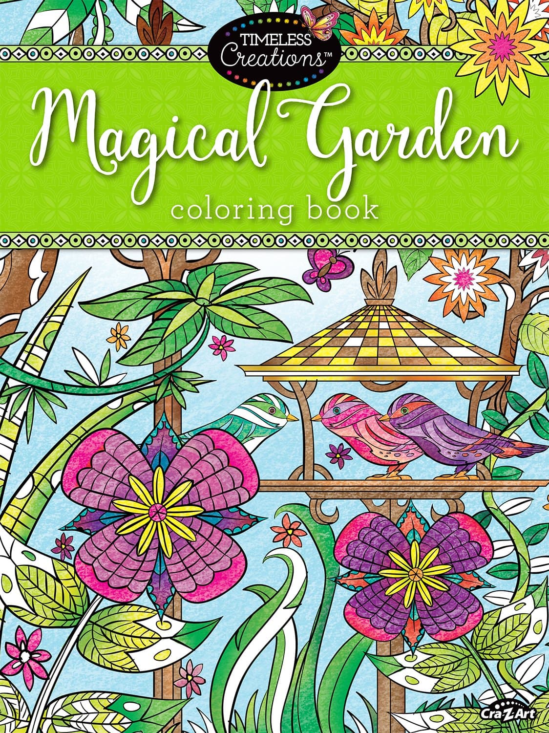 Cra-Z-Art Timeless Creations Adult Coloring Books: Magical Gardens Crative Coloring Book (16270-6)