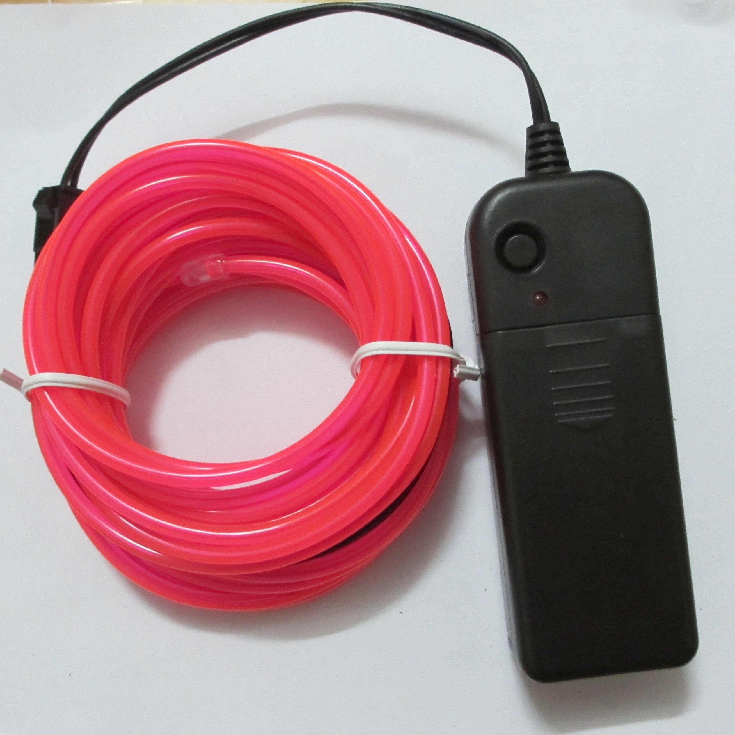 Nickqin 3.2mm Neon El Wire Electroluminescent Lights Led Strip 16.4ft (pink)