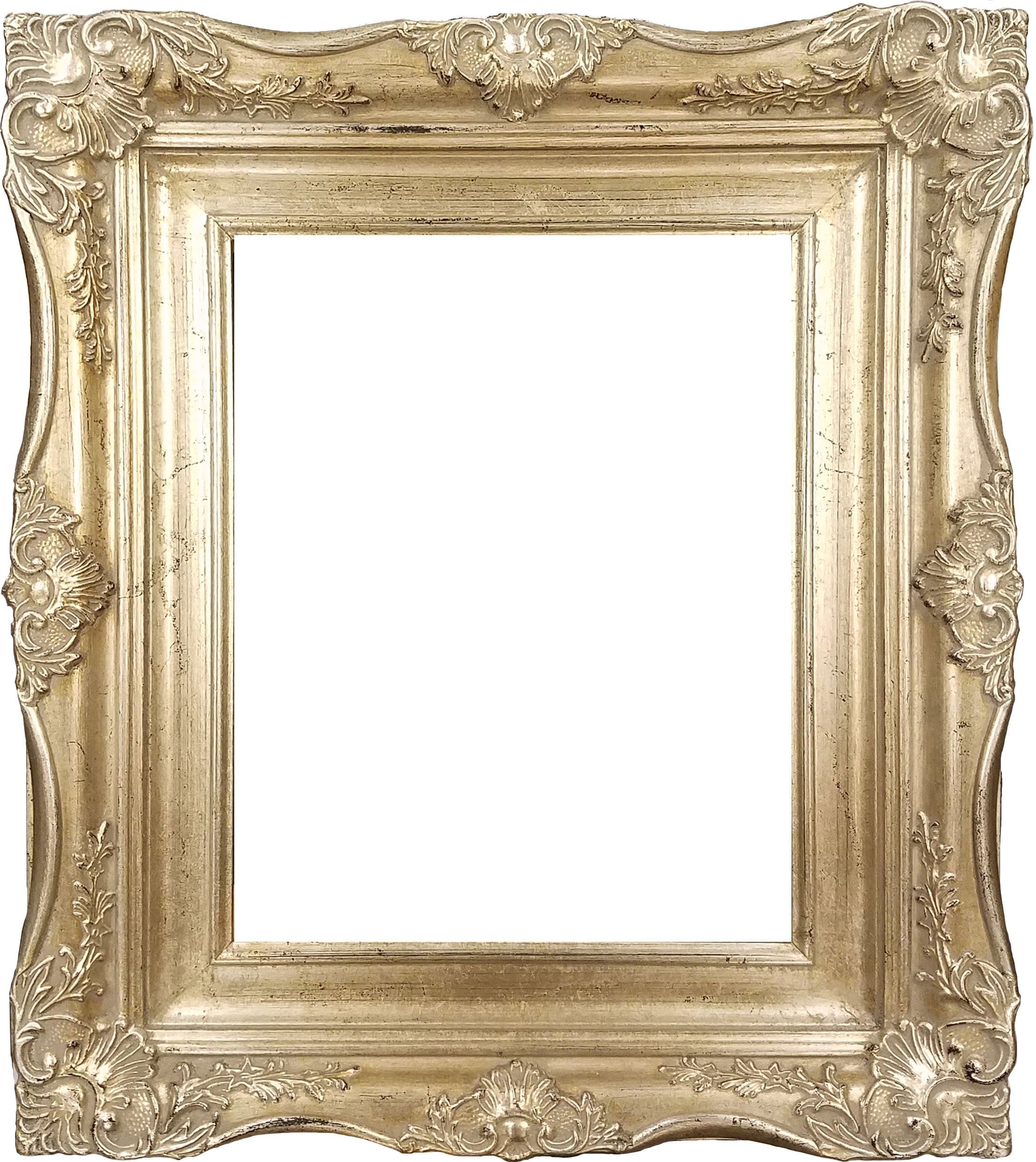 4" Vintage Ornate Baroque French Silver Picture Frame (5x7 Inch)