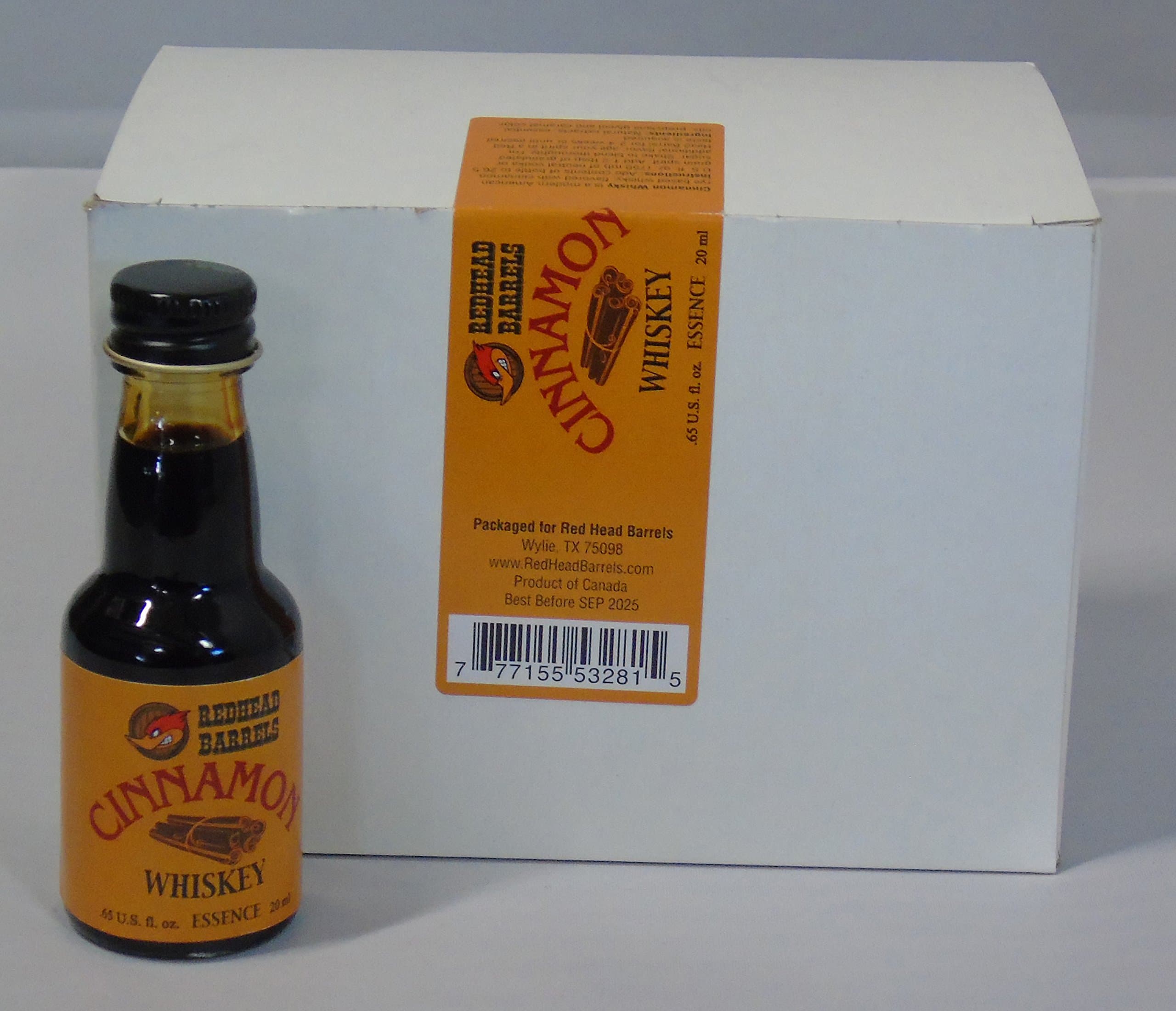 Case of 12 Bottles of Essence 20 ml Each Makes 1 Liter (Cinnamon Whiskey)