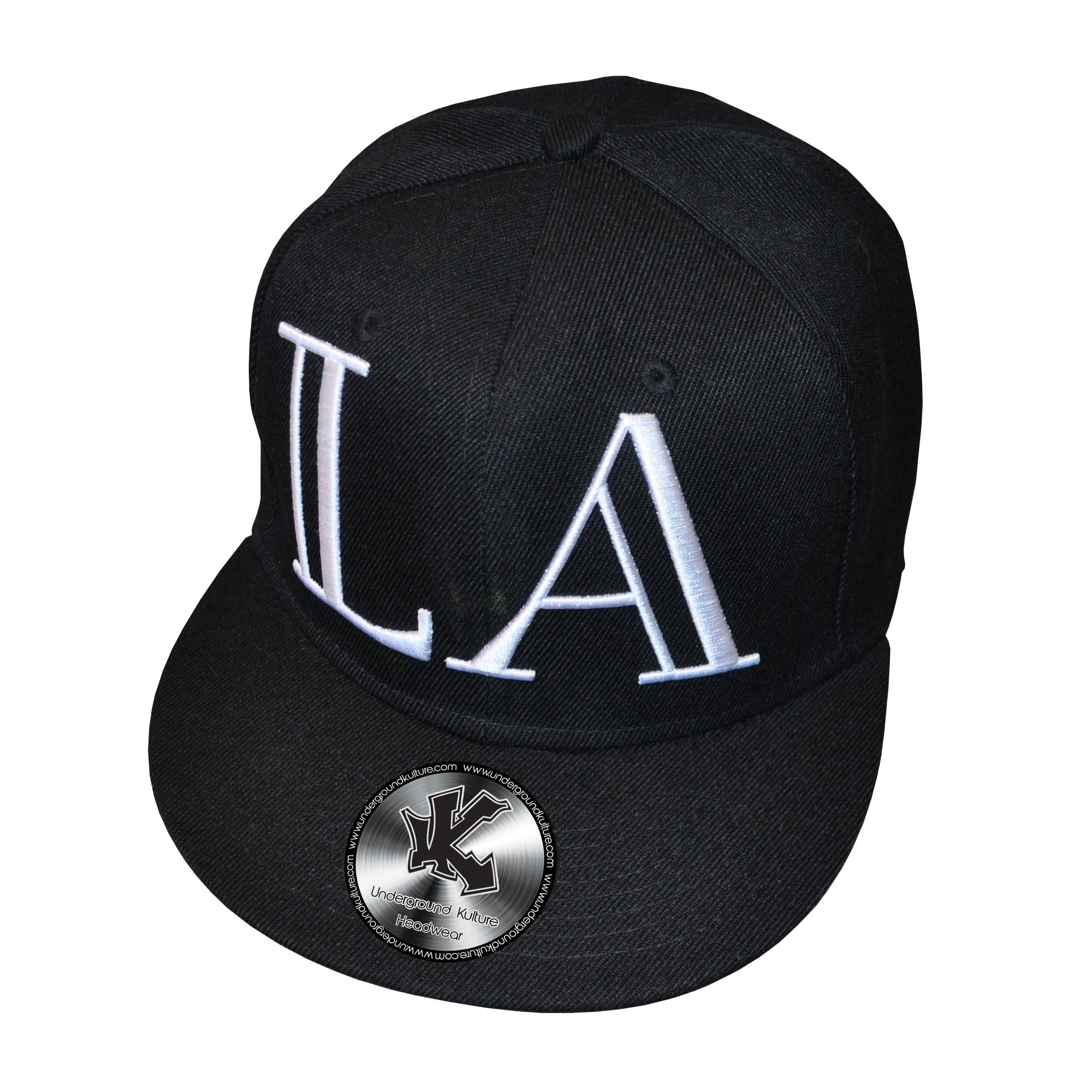 Underground Kulture LA Los Type Angeles Black Snapback Baseball Cap