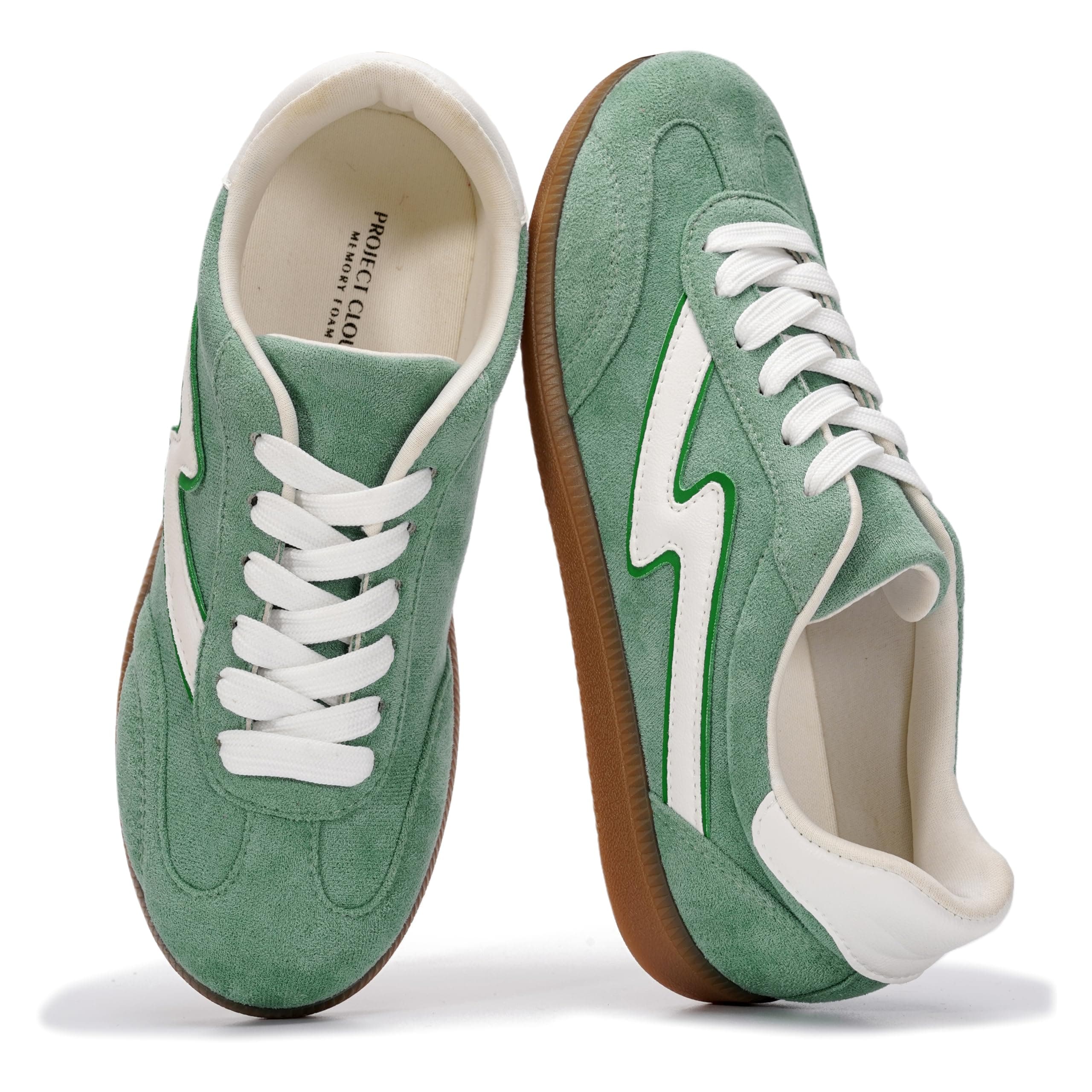 Fashion Sneakers for Women 2026 - Lace-Up Shoes Trendy Women Sneakers with Memory Foam Insole Women's Fashion Sneakers Non-Slip Womens Shoes (Irita)