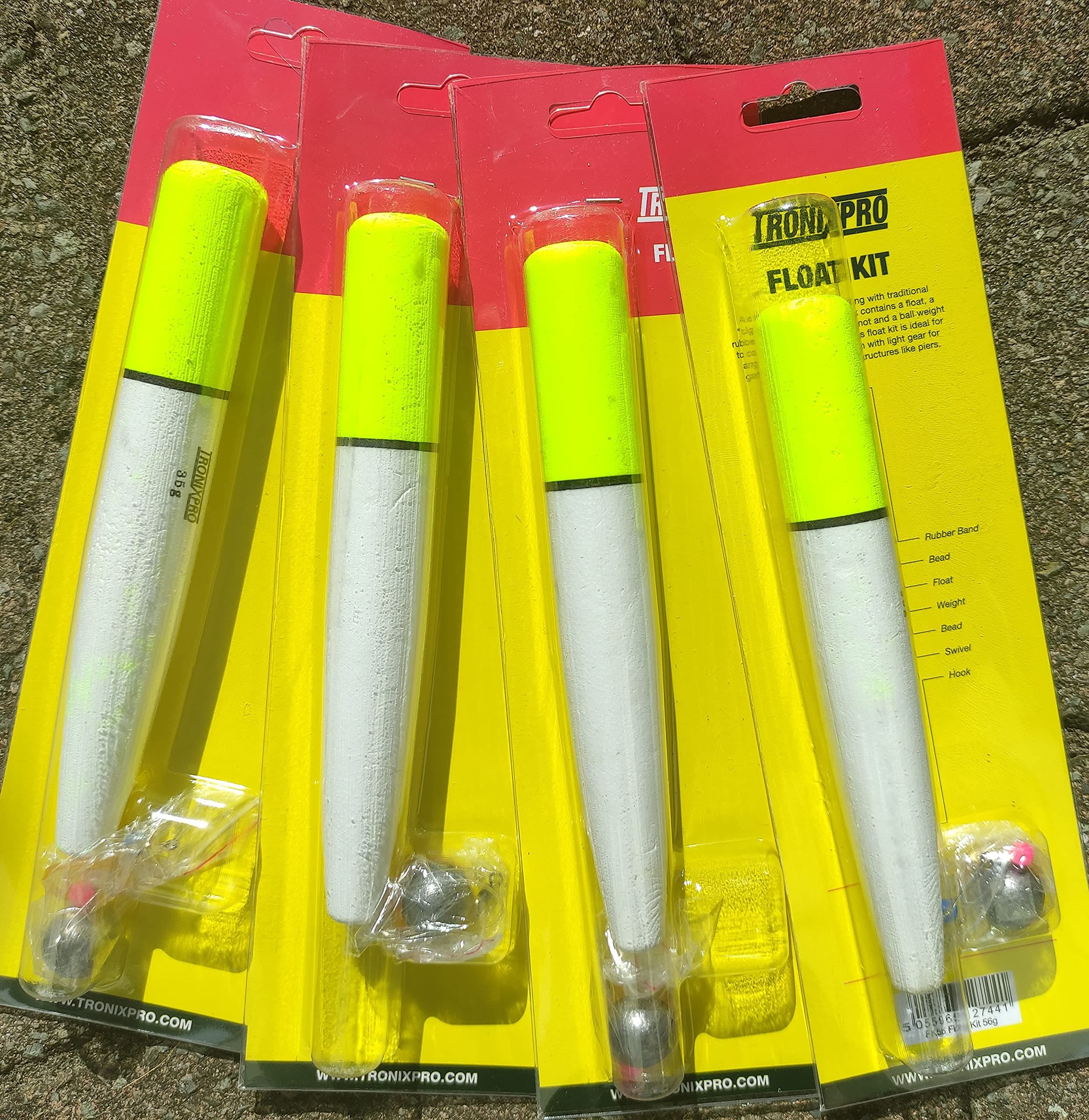 Tronixpro Bulk Purchase 4 x Sea Fishing Float Kits - 17cm Length - 35g Weight