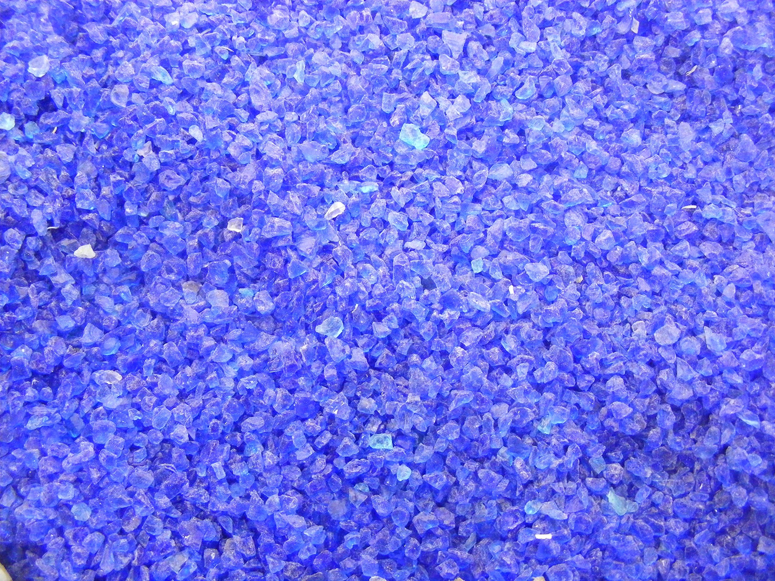 1 KG Azure Blue Glass Chippings 2-4 mm Gravel Stones for Graves Garden Paths Vases Floristry Candles Weddings Hobby Arts and Crafts.